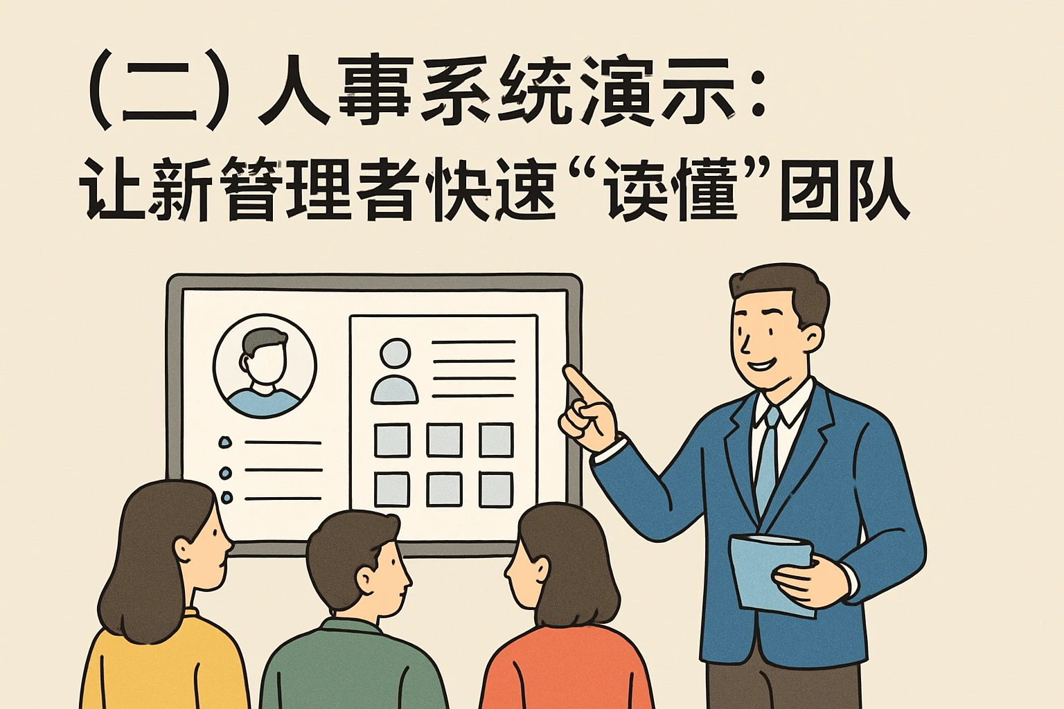（二）人事系统演示：让新管理者快速“读懂”团队