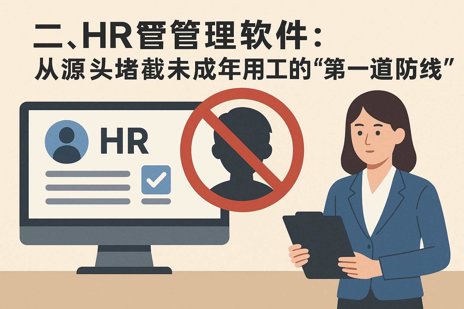 二、HR管理软件：从源头堵截未成年用工的“第一道防线”
