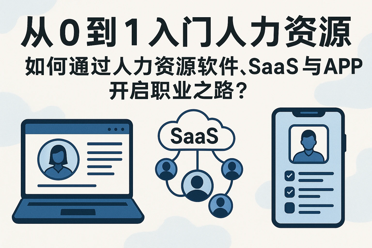 从0到1入门人力资源：如何通过人力资源软件、SaaS与APP开启职业之路？