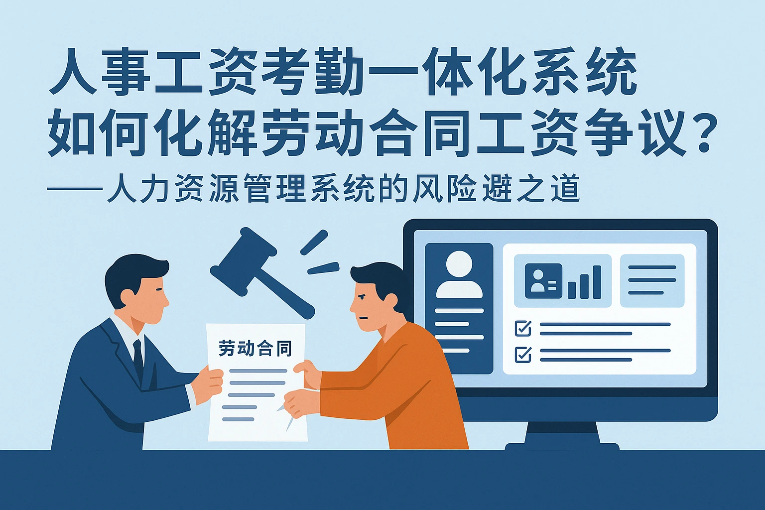 人事工资考勤一体化系统如何化解劳动合同工资争议?——人力资源管理系统的风险规避之道