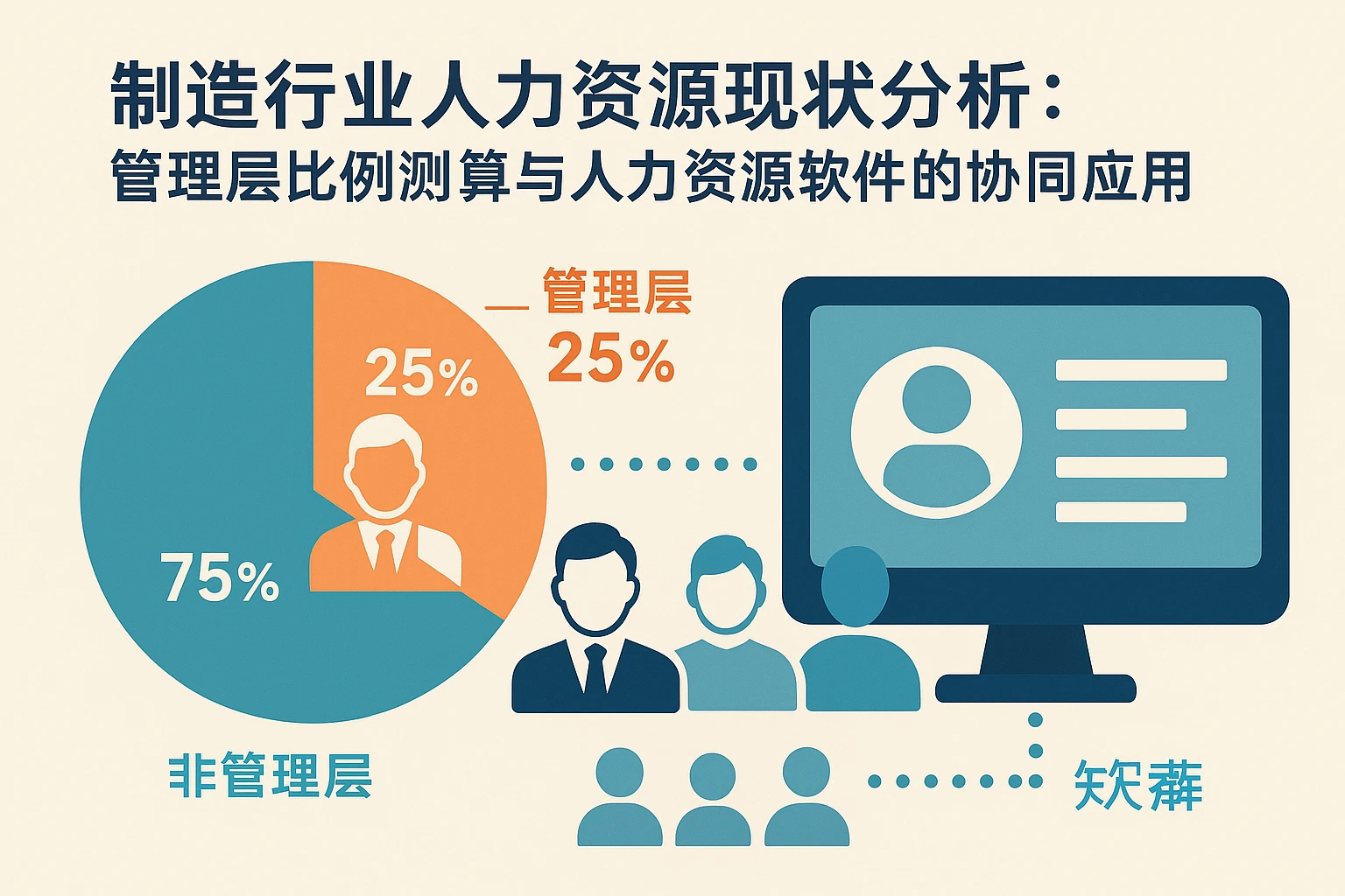 制造行业人力资源现状分析：管理层比例测算与人力资源软件的协同应用