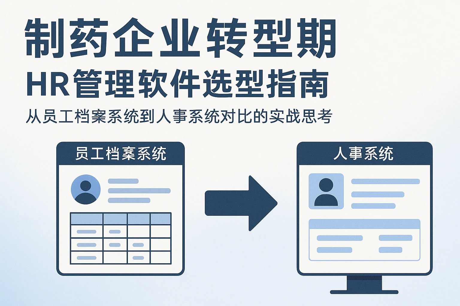 制药企业转型期HR管理软件选型指南：从员工档案系统到人事系统对比的实战思考