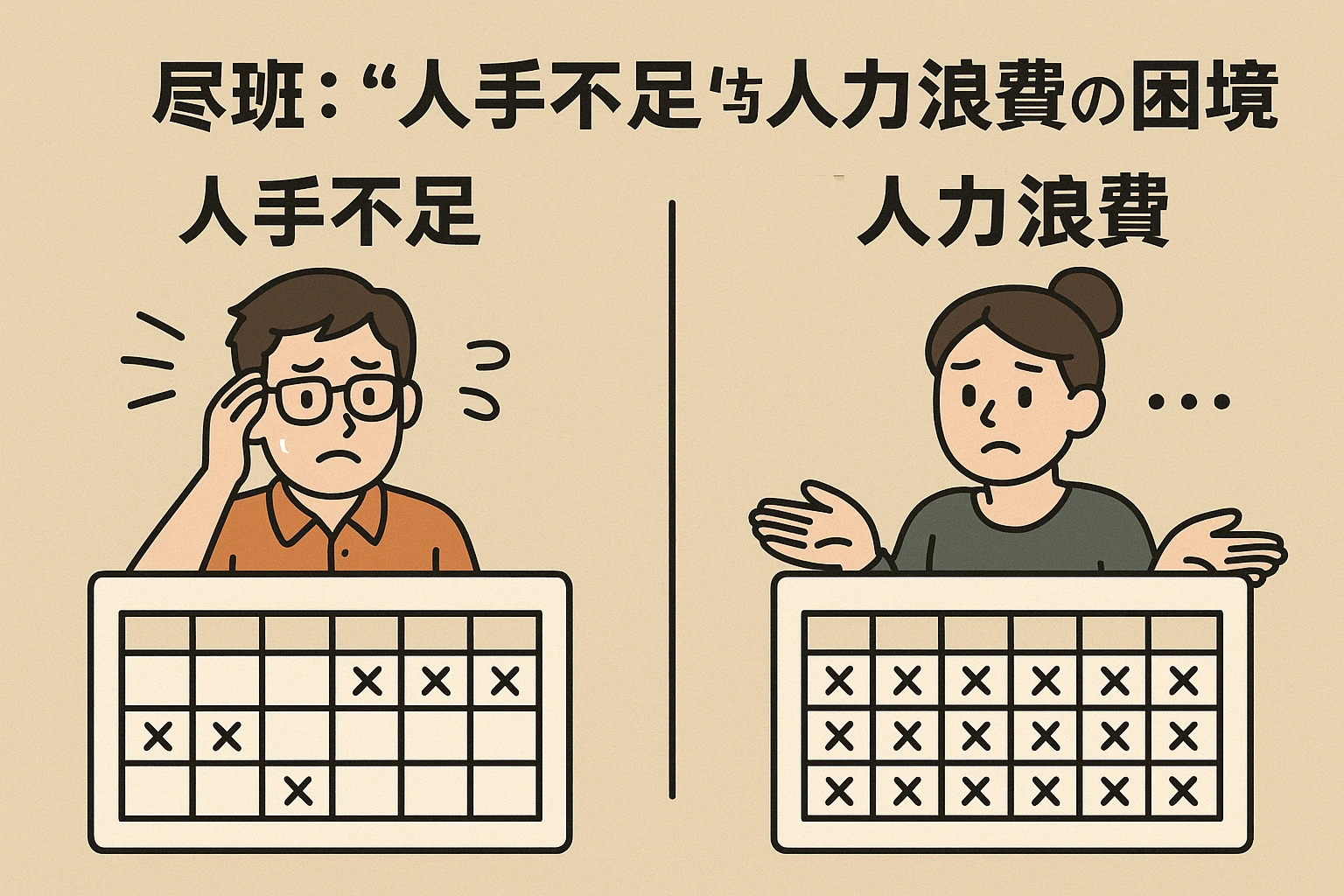 2. 排班:“人手不足”与“人力浪费”的困境