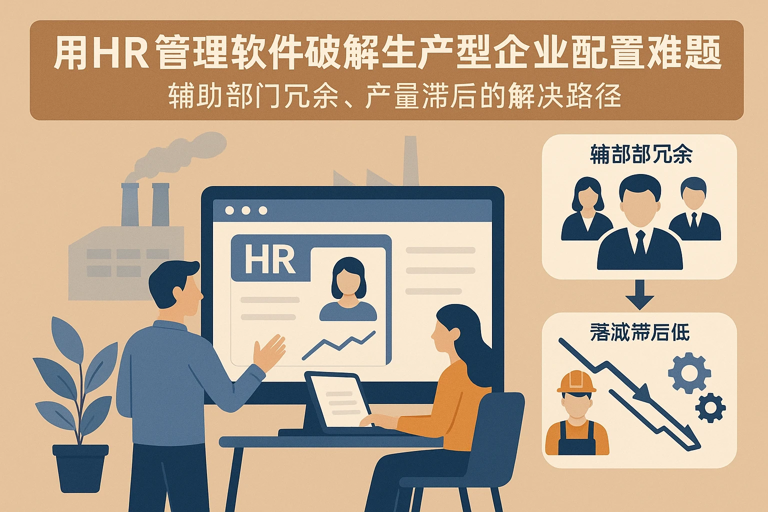 用HR管理软件破解生产型企业人员配置难题：辅助部门冗余、产量滞后的解决路径