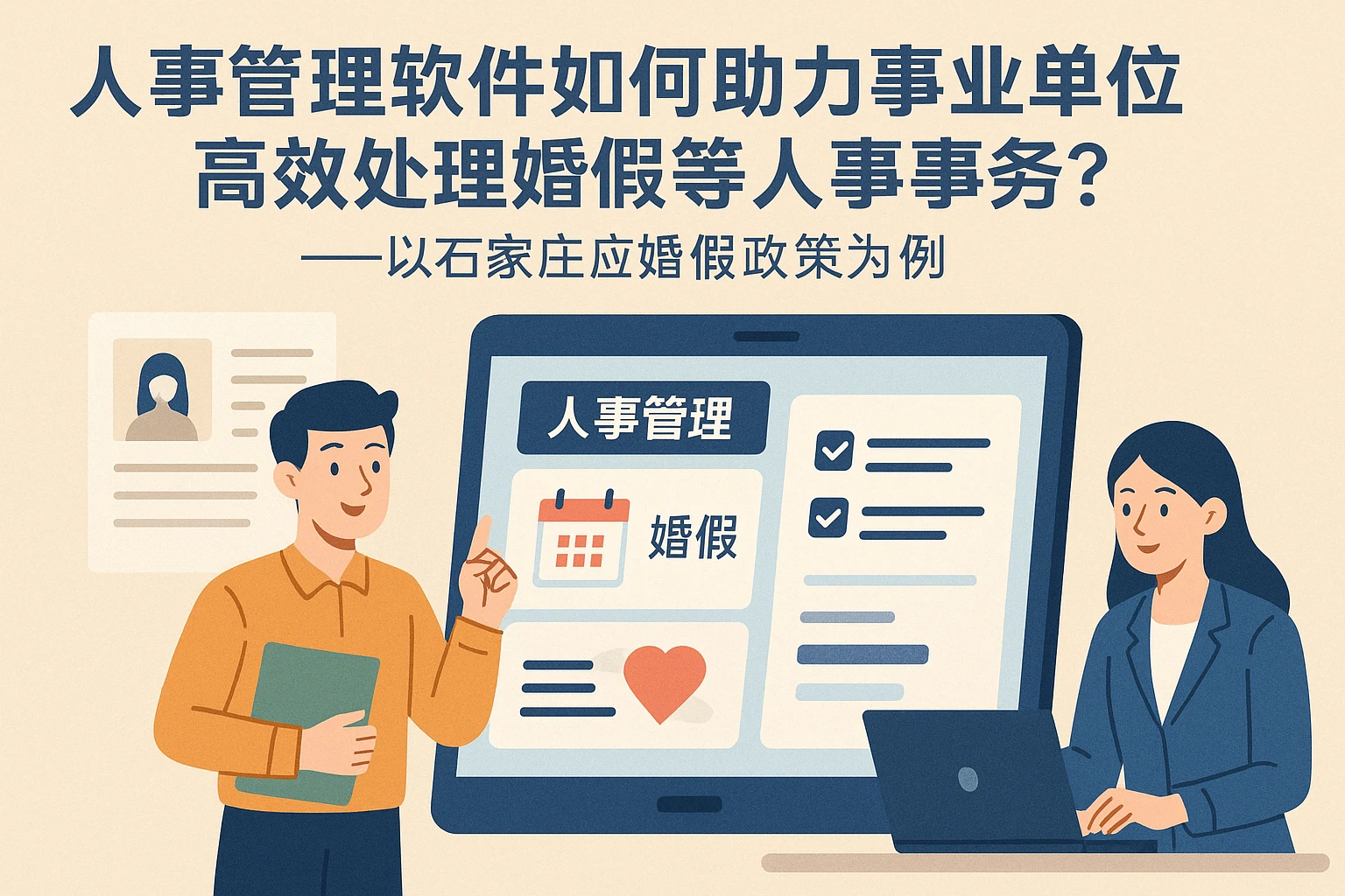 人事管理软件如何助力事业单位高效处理婚假等人事事务？——以石家庄婚假政策为例