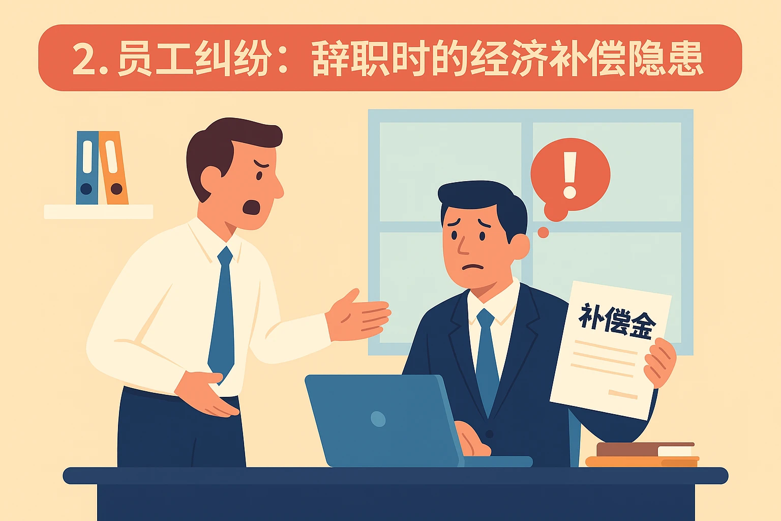 2. 员工纠纷：辞职时的经济补偿隐患