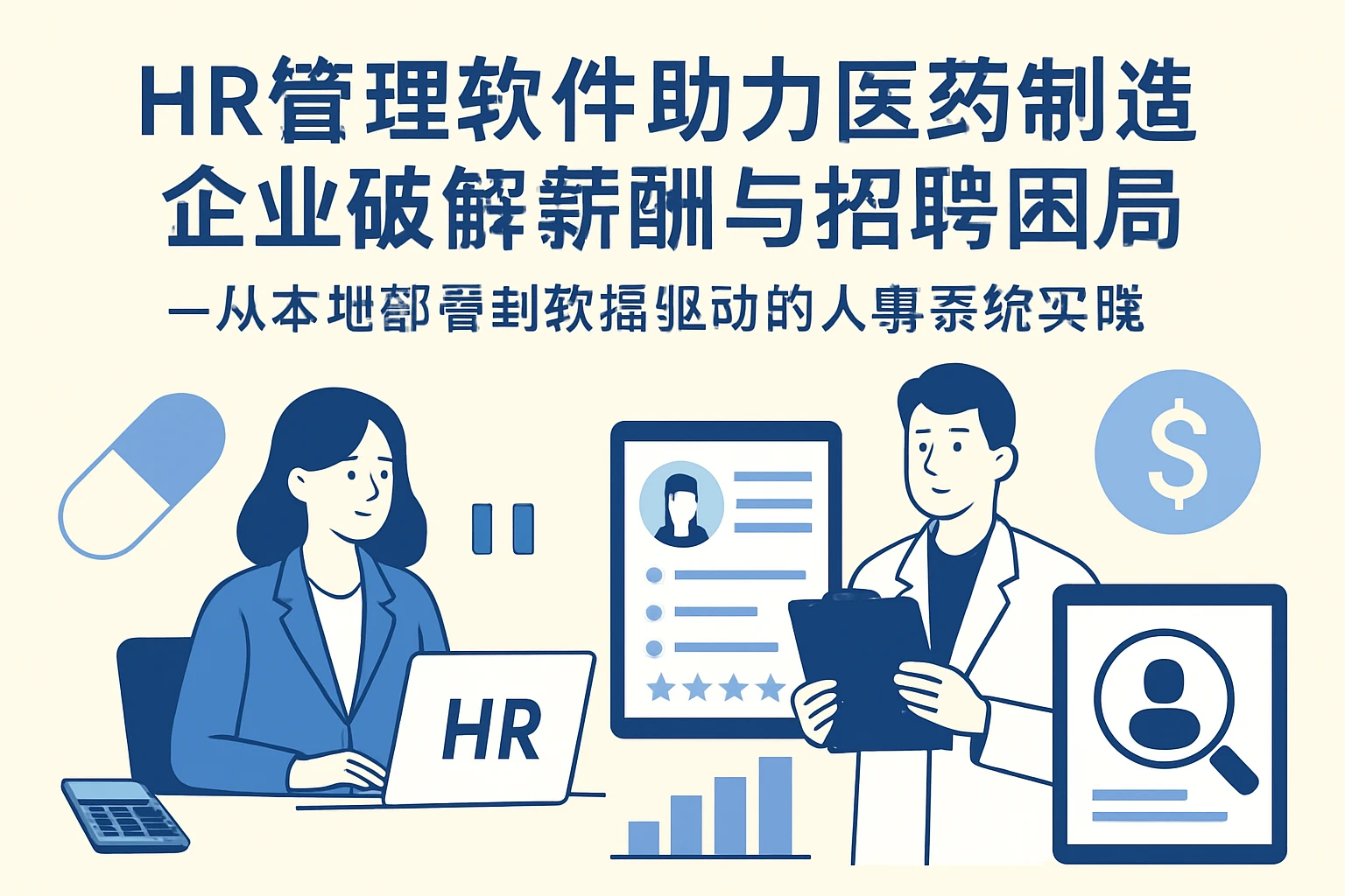 HR管理软件助力医药制造企业破解薪酬与招聘困局——从本地部署到数据驱动的人事系统实践