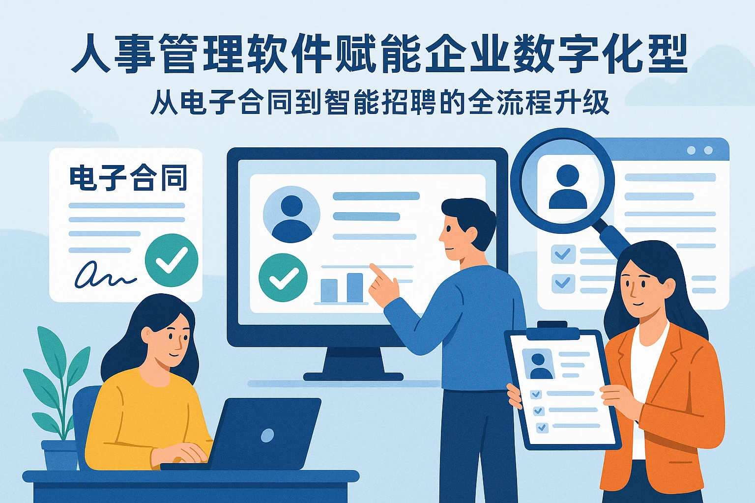 人事管理软件赋能企业数字化转型：从电子合同到智能招聘的全流程升级