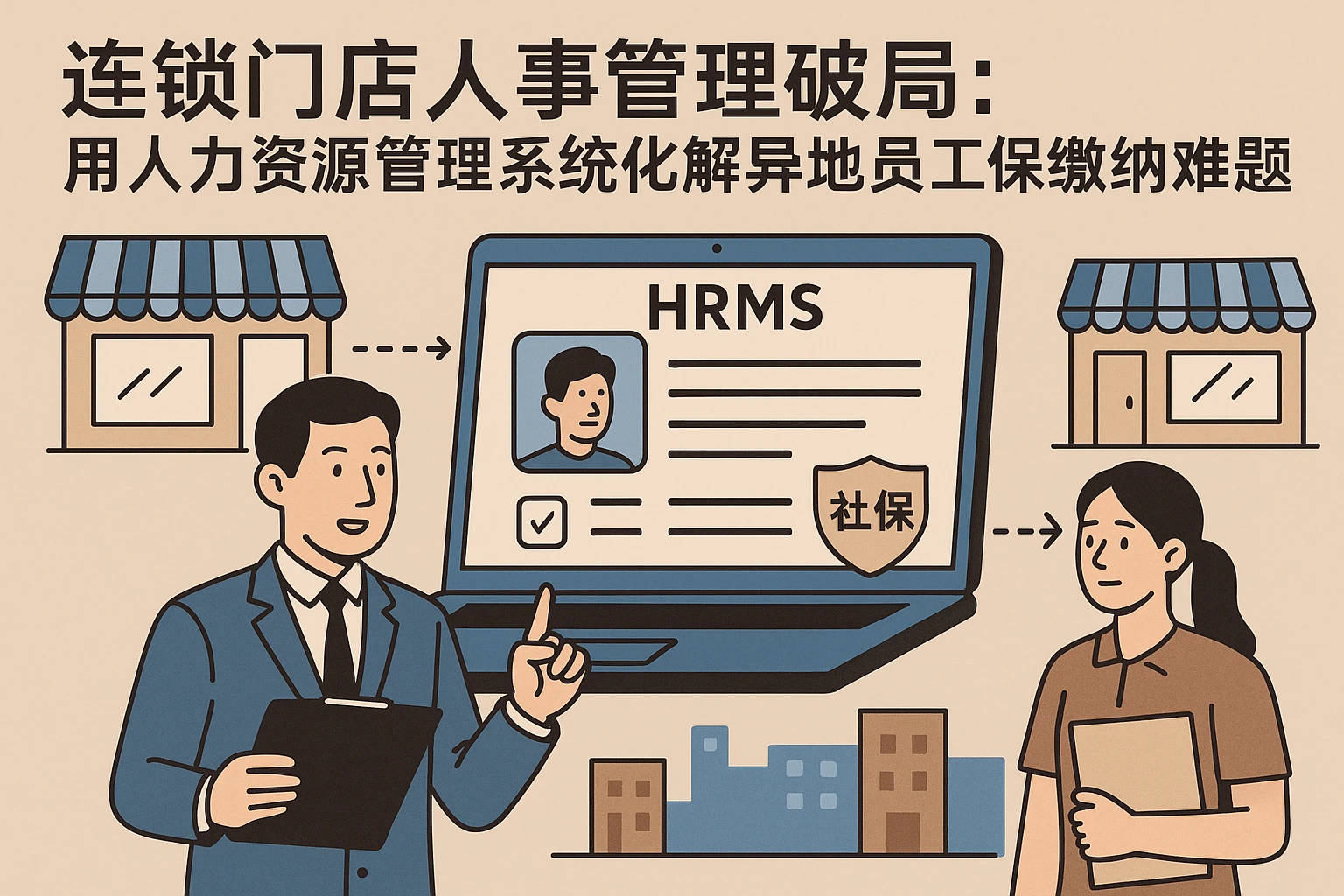 连锁门店人事管理破局：用人力资源管理系统化解异地员工社保缴纳难题