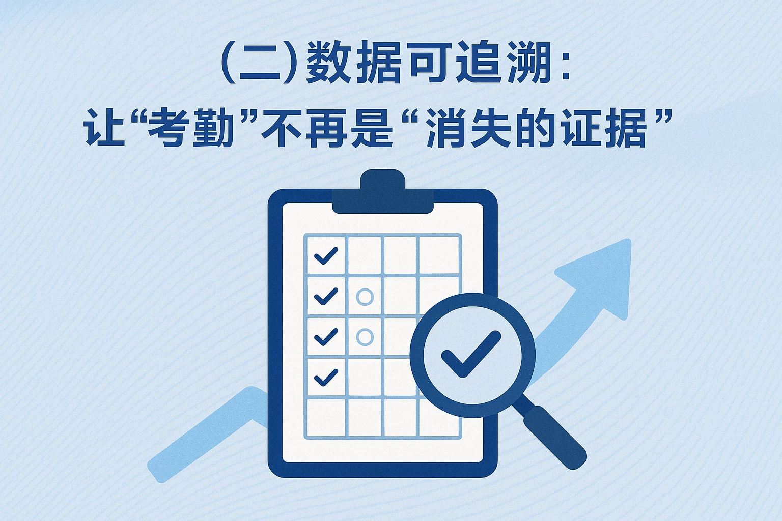 （二）数据可追溯：让“考勤”不再是“消失的证据”