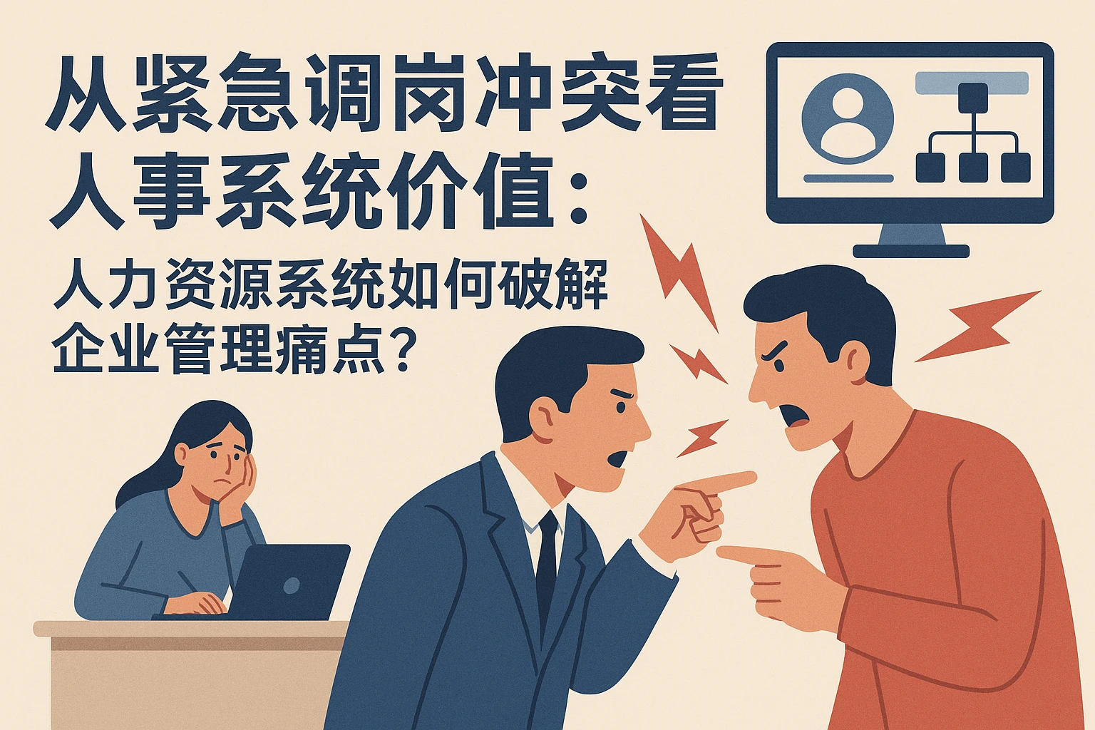 从紧急调岗冲突看人事系统价值：人力资源系统如何破解企业管理痛点？