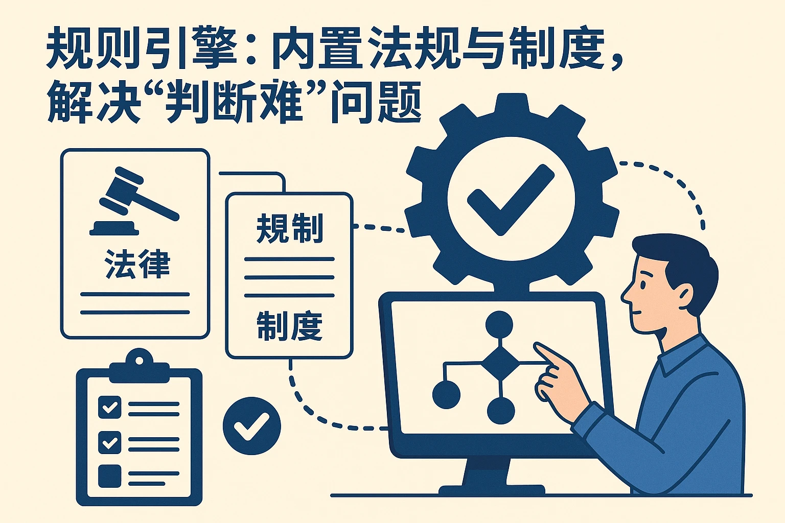 2. 规则引擎：内置法规与制度，解决“判断难”问题