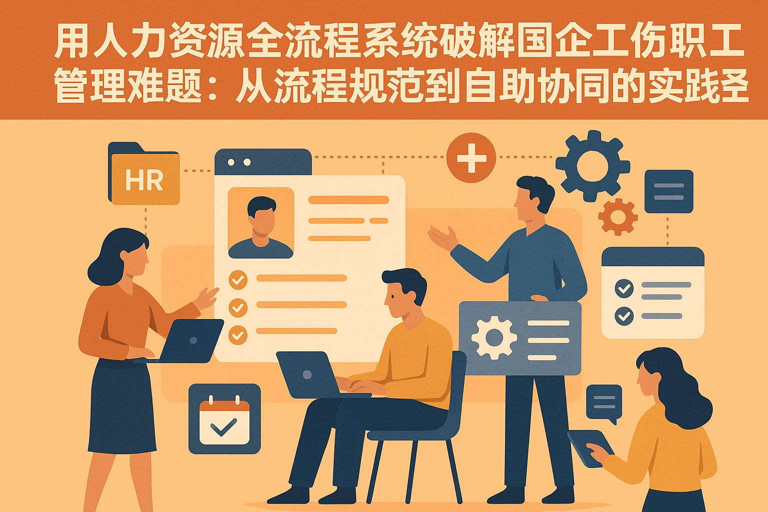 用人力资源全流程系统破解国企工伤职工管理难题:从流程规范到自助协同的实践路径