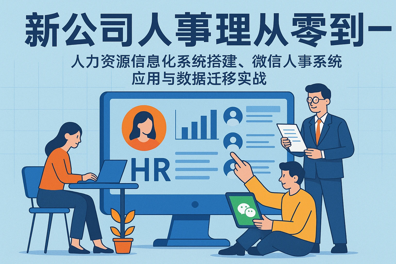 新公司人事管理从零到一：人力资源信息化系统搭建、微信人事系统应用与数据迁移实战