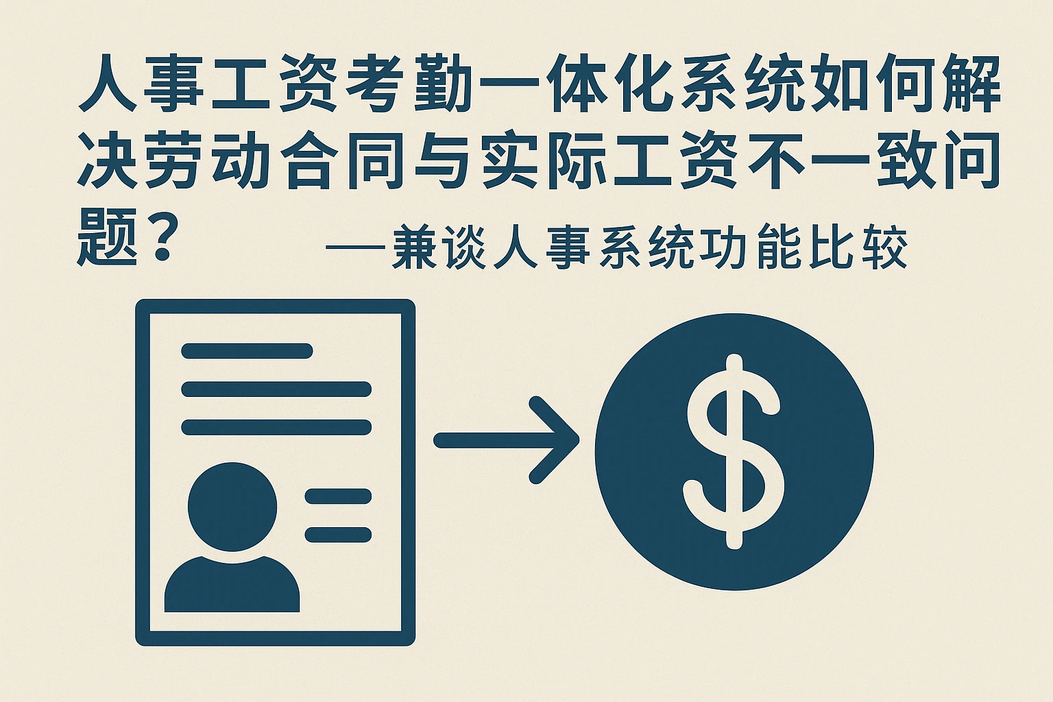 人事工资考勤一体化系统如何解决劳动合同与实际工资不一致问题？——兼谈人事系统功能比较