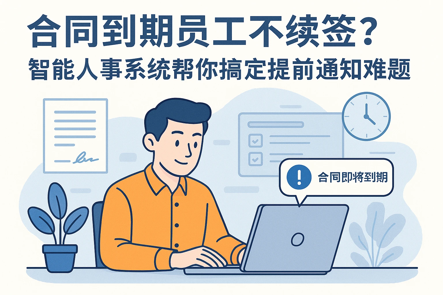 合同到期员工不续签？智能人事系统帮你搞定提前通知难题