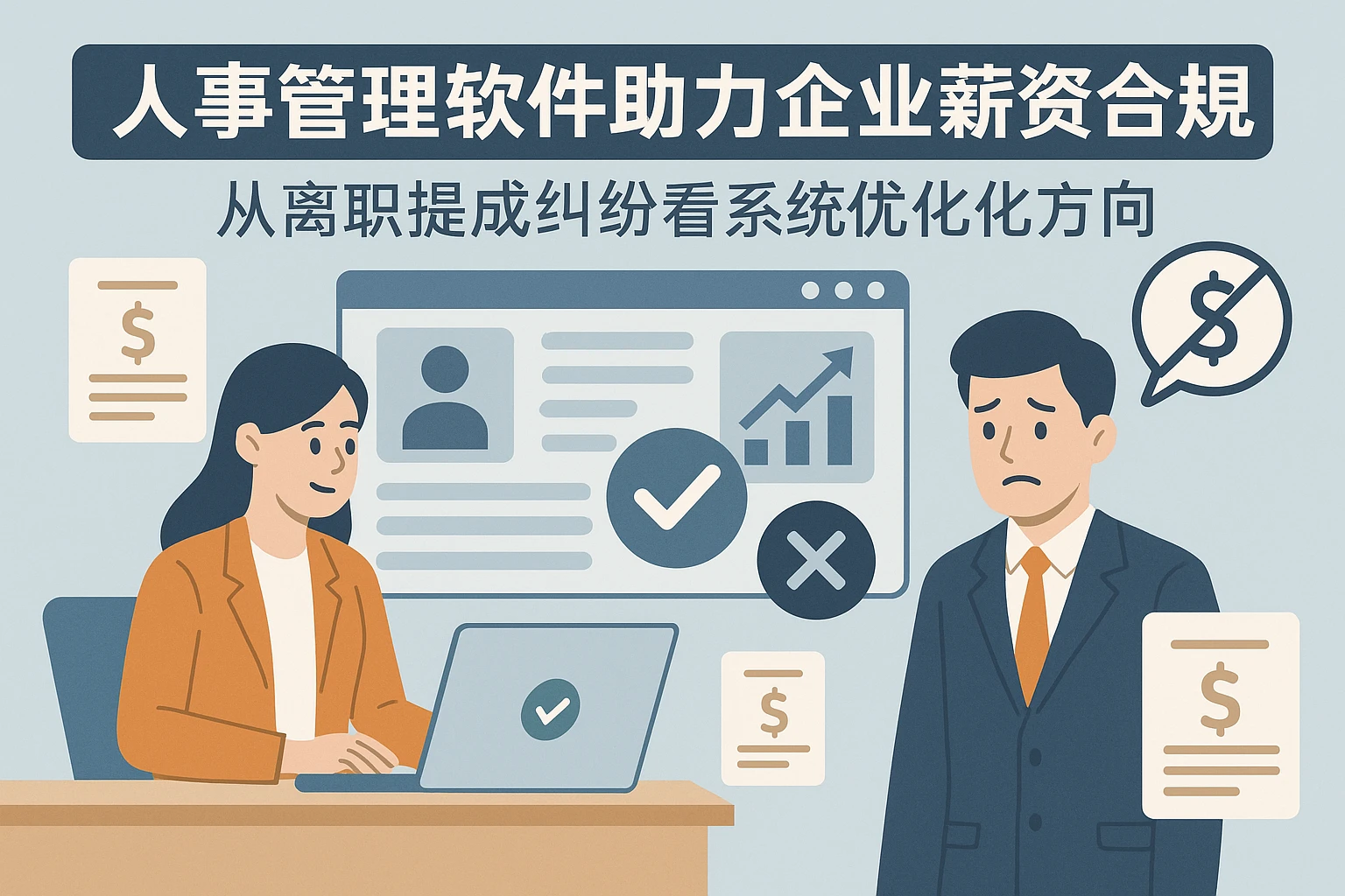 人事管理软件助力企业薪资合规：从离职提成纠纷看系统优化方向
