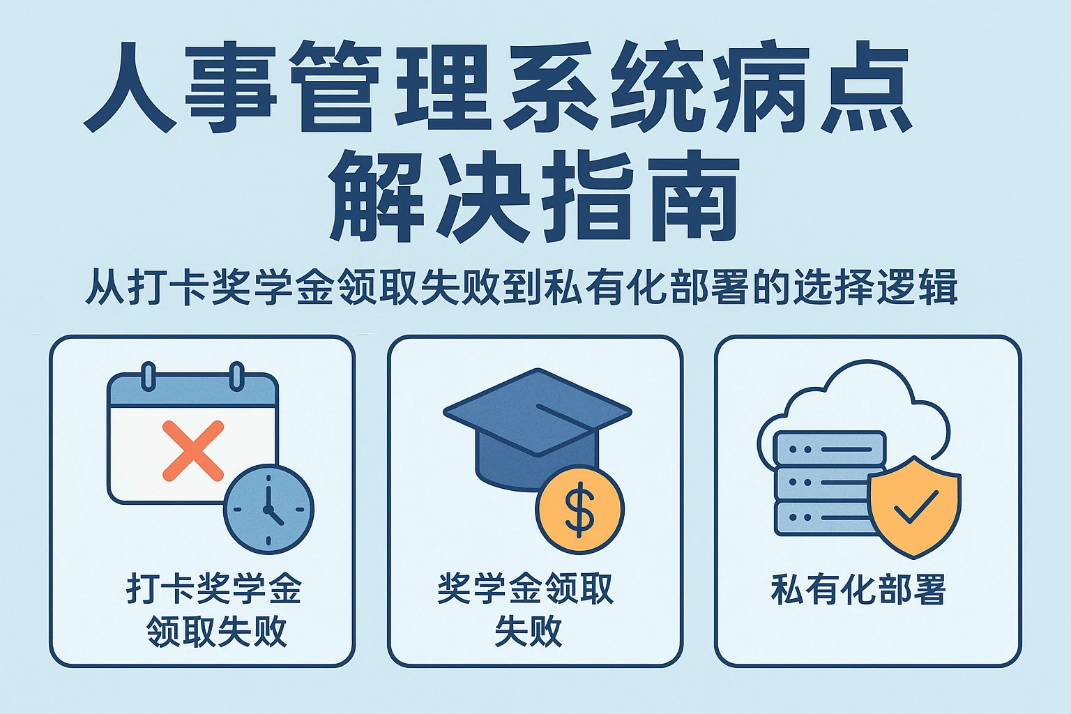 人事管理系统痛点解决指南：从打卡奖学金领取失败到私有化部署的选择逻辑
