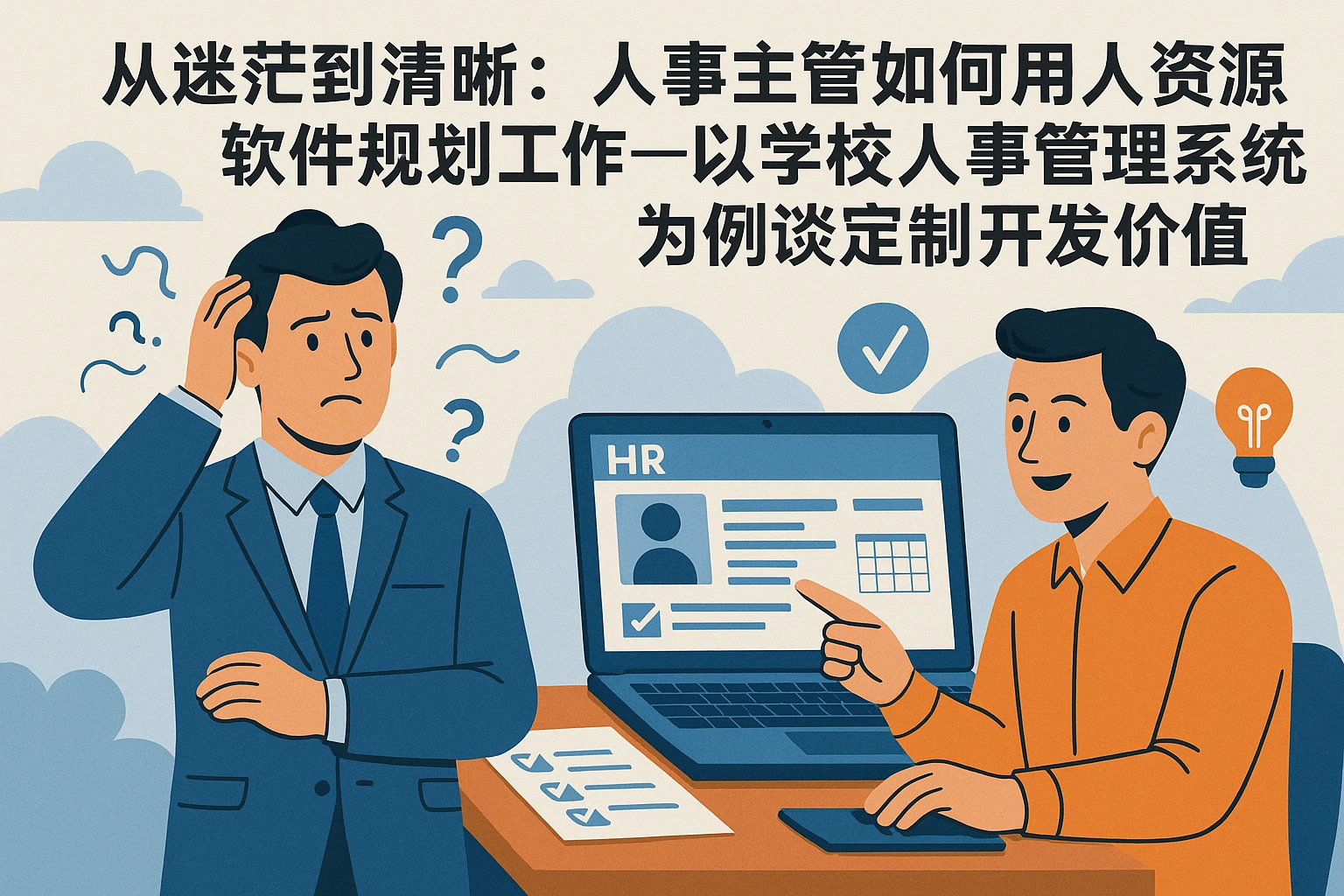 从迷茫到清晰：人事主管如何用人力资源软件规划工作——以学校人事管理系统为例谈定制开发价值