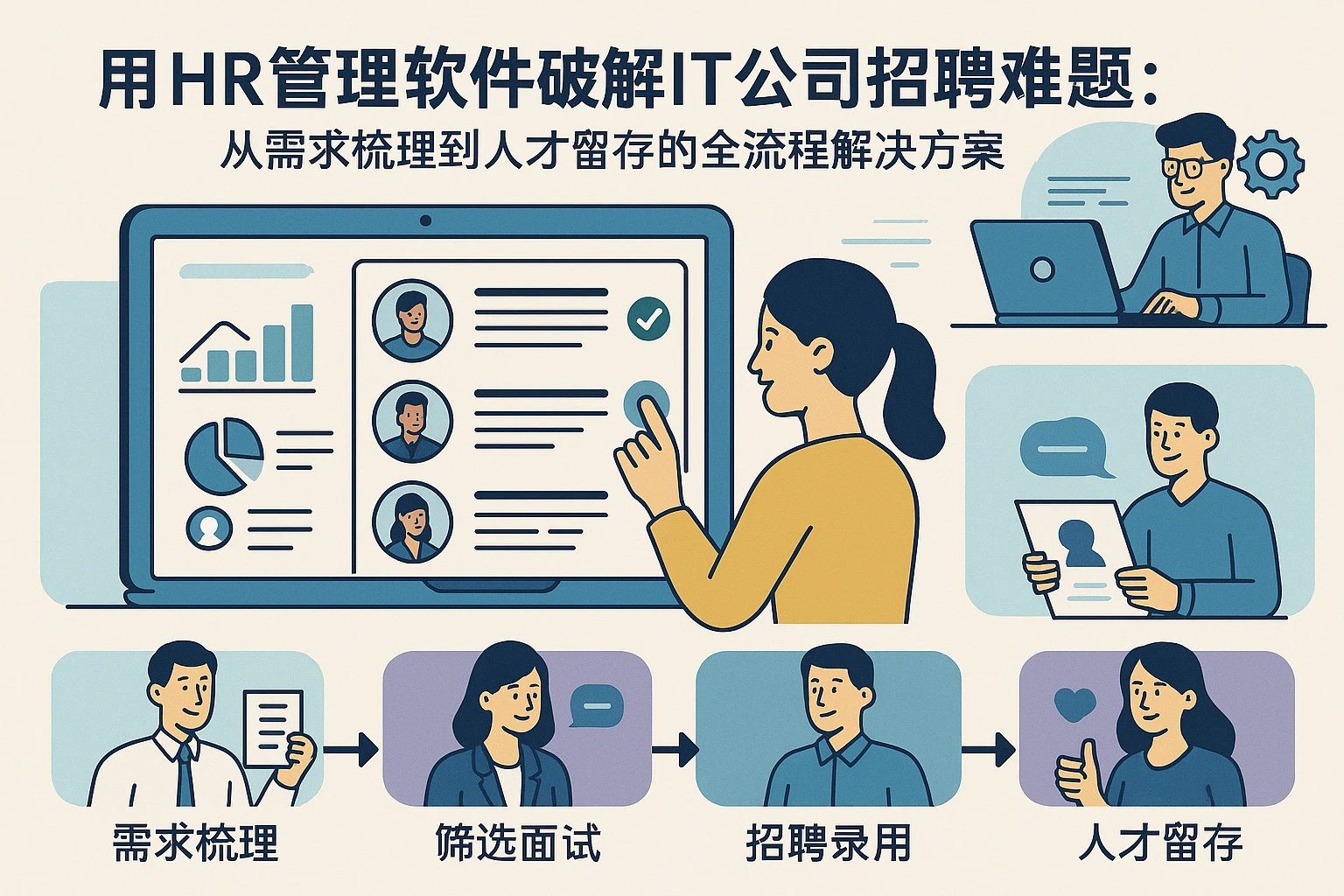 用HR管理软件破解IT公司招聘难题：从需求梳理到人才留存的全流程解决方案