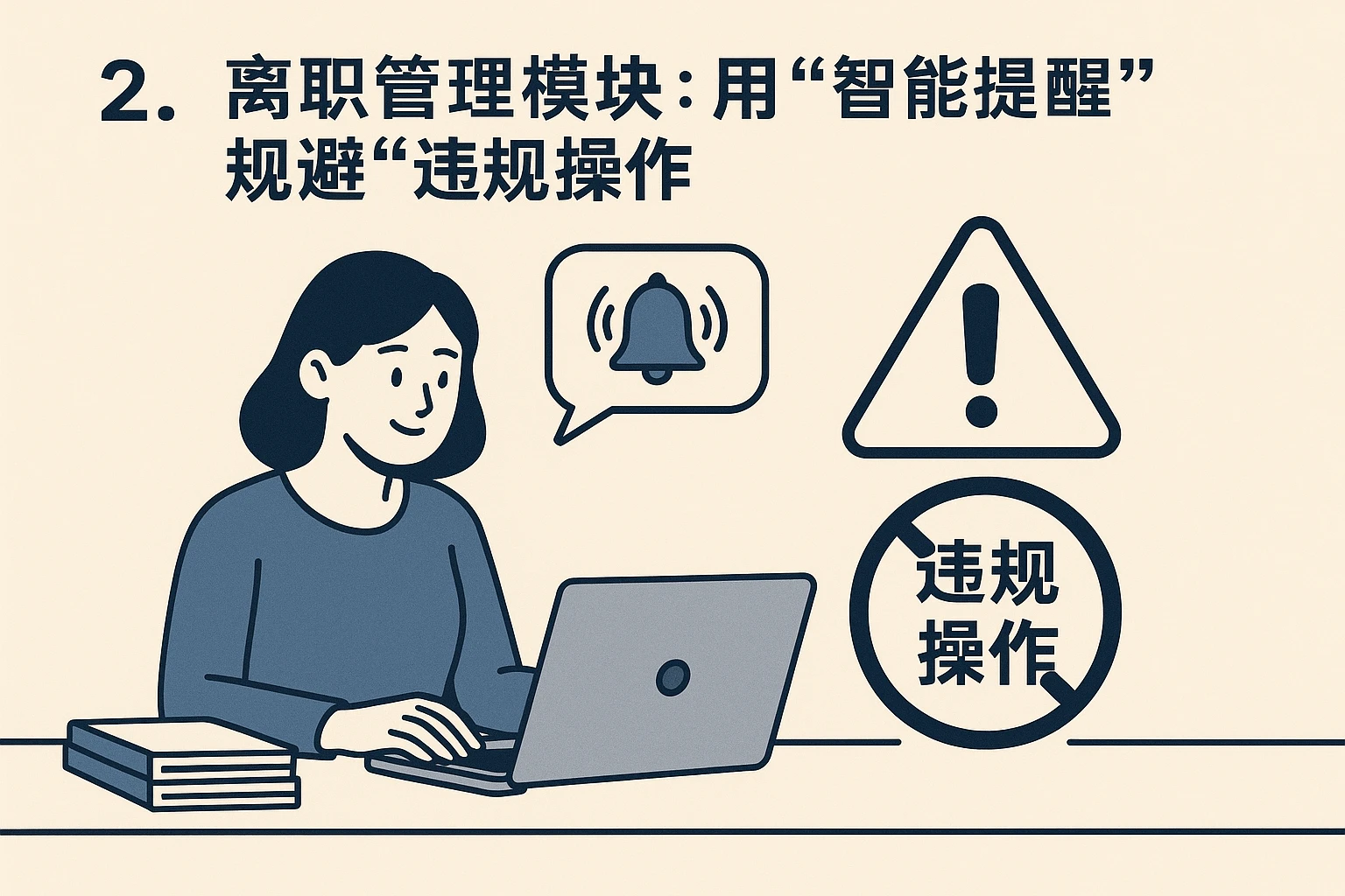 2. 离职管理模块：用“智能提醒”规避“违规操作”
