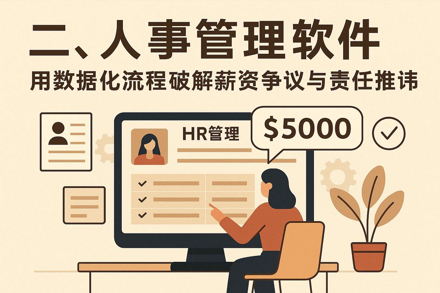 二、人事管理软件：用数据化流程破解薪资争议与责任推诿