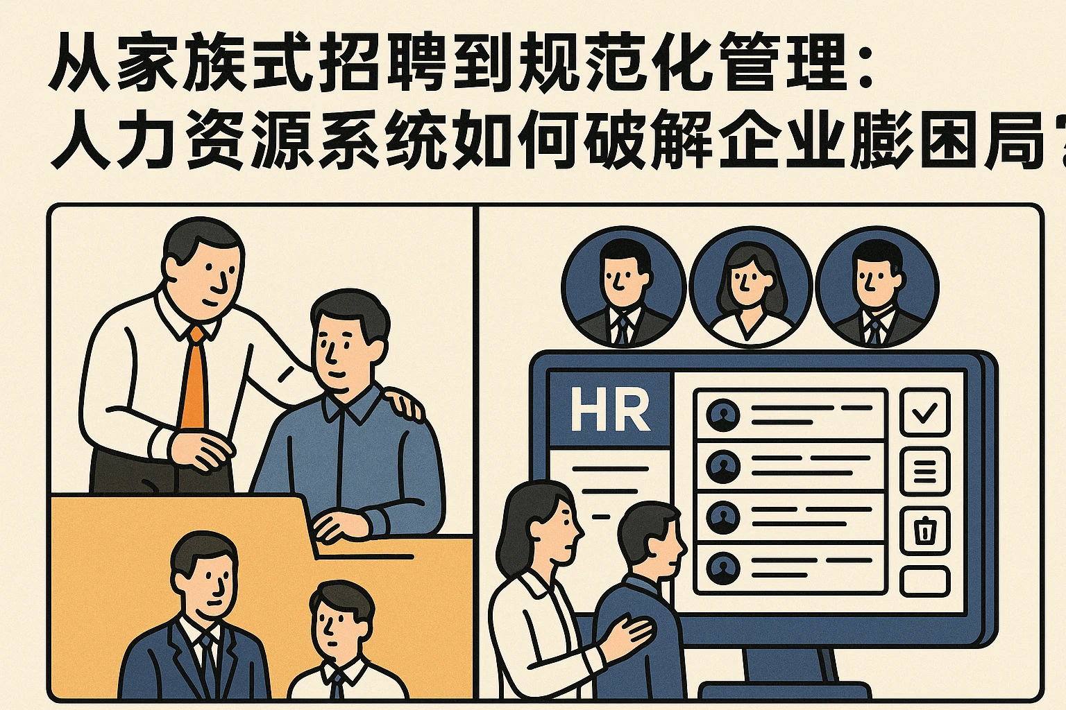 从家族式招聘到规范化管理：人力资源系统如何破解企业膨胀困局？