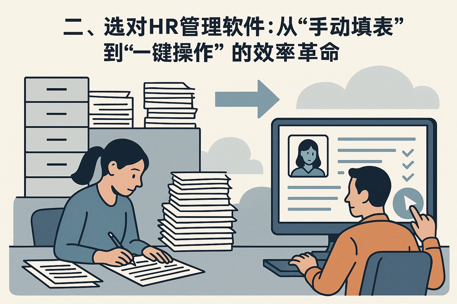 二、选对HR管理软件：从“手动填表”到“一键操作”的效率革命