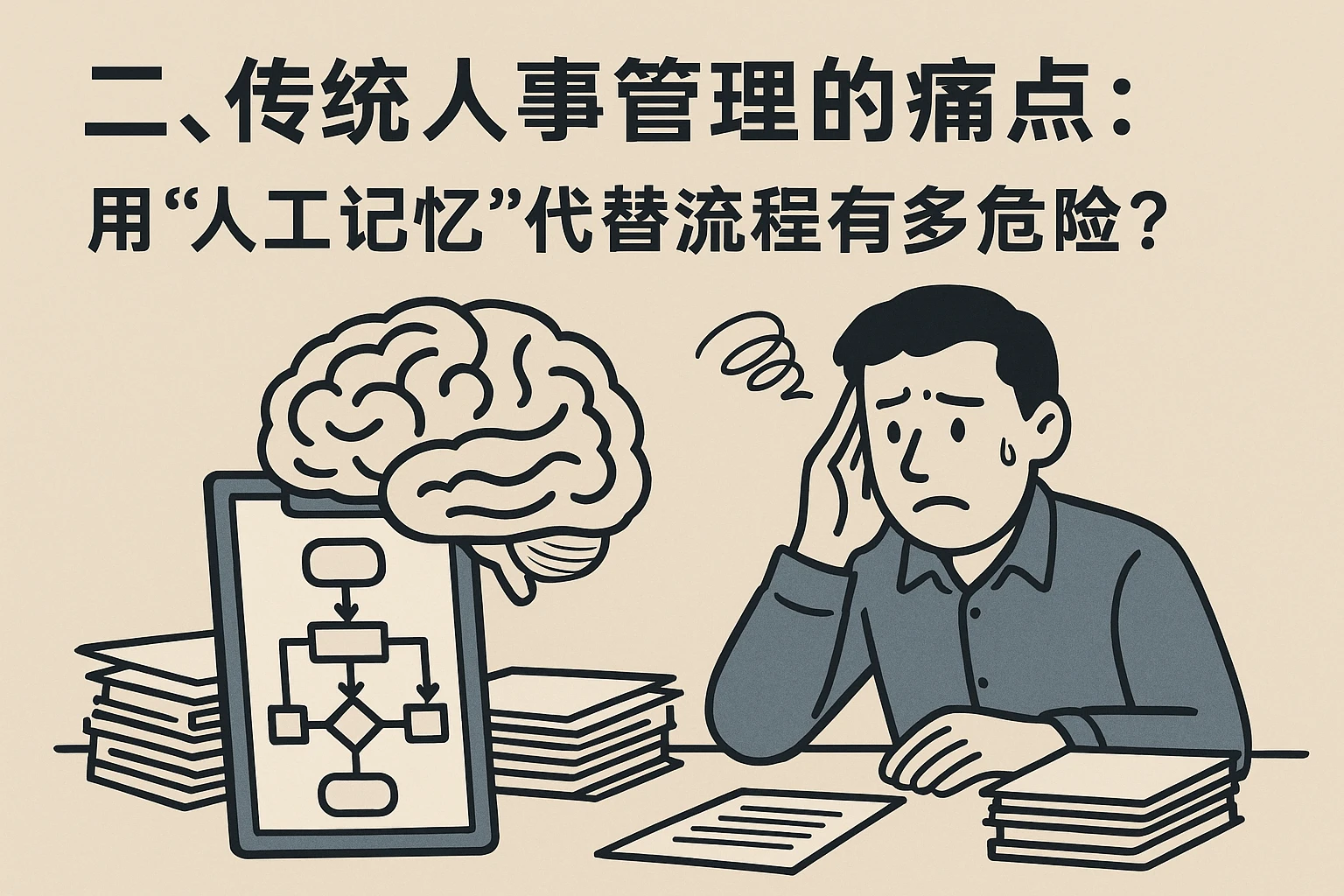 二、传统人事管理的痛点：用“人工记忆”代替流程有多危险？