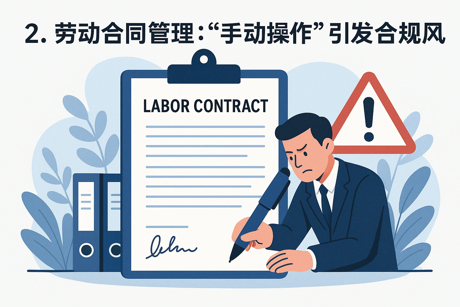 2. 劳动合同管理：“手动操作”引发合规风险