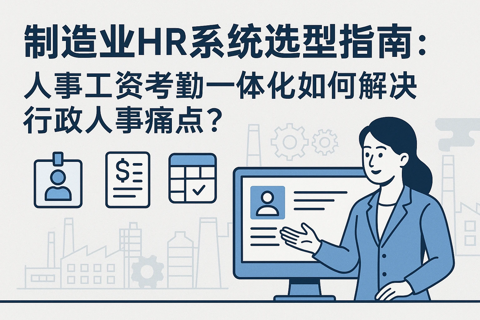 制造业HR系统选型指南：人事工资考勤一体化如何解决行政人事痛点？