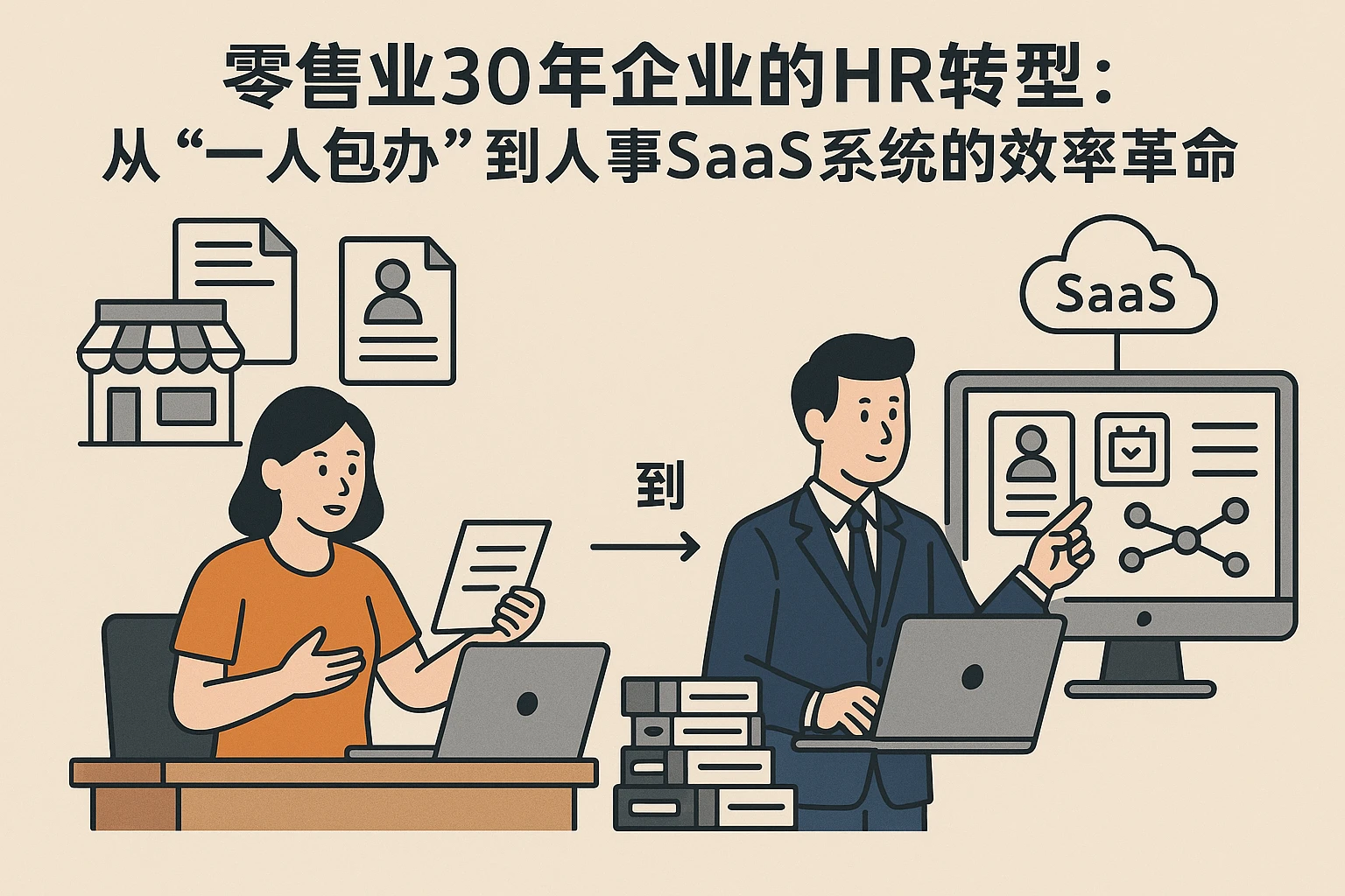 零售业30年企业的HR转型：从“一人包办”到人事SaaS系统的效率革命