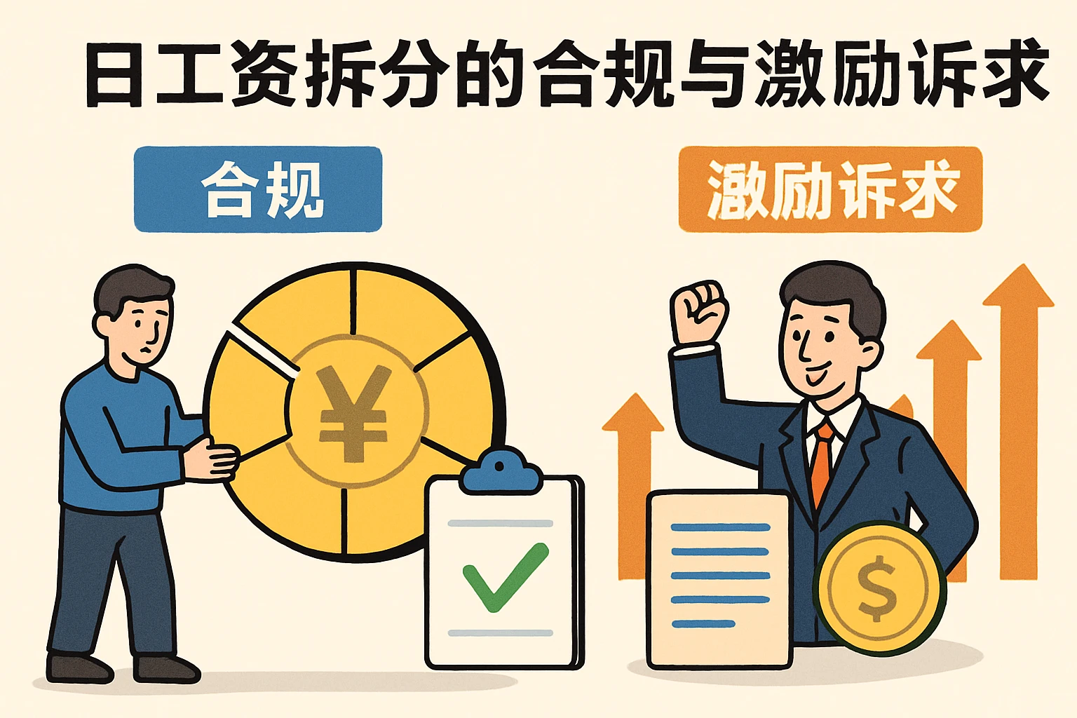 日工资拆分的合规与激励诉求