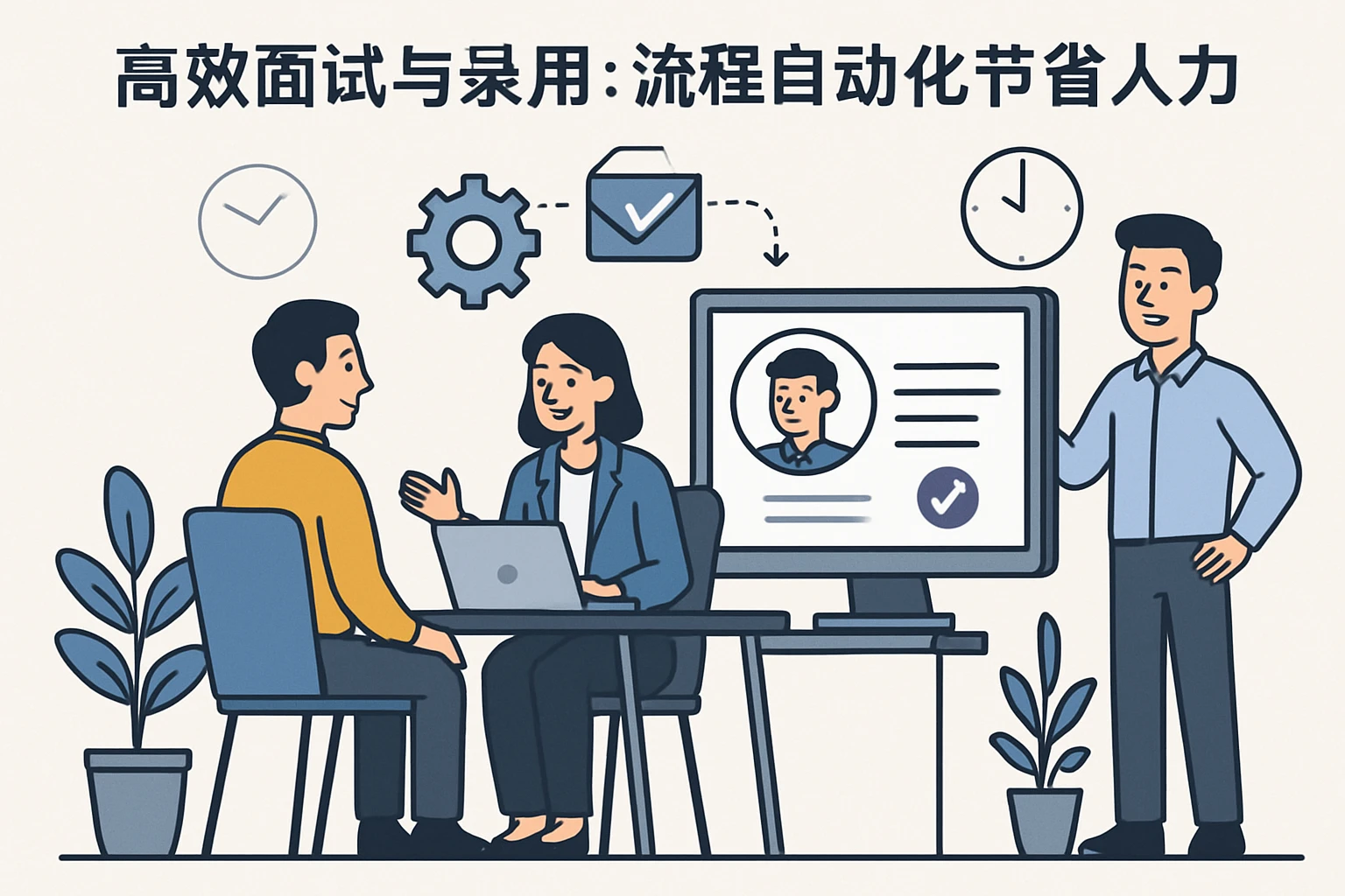 2. 高效面试与录用：流程自动化节省人力