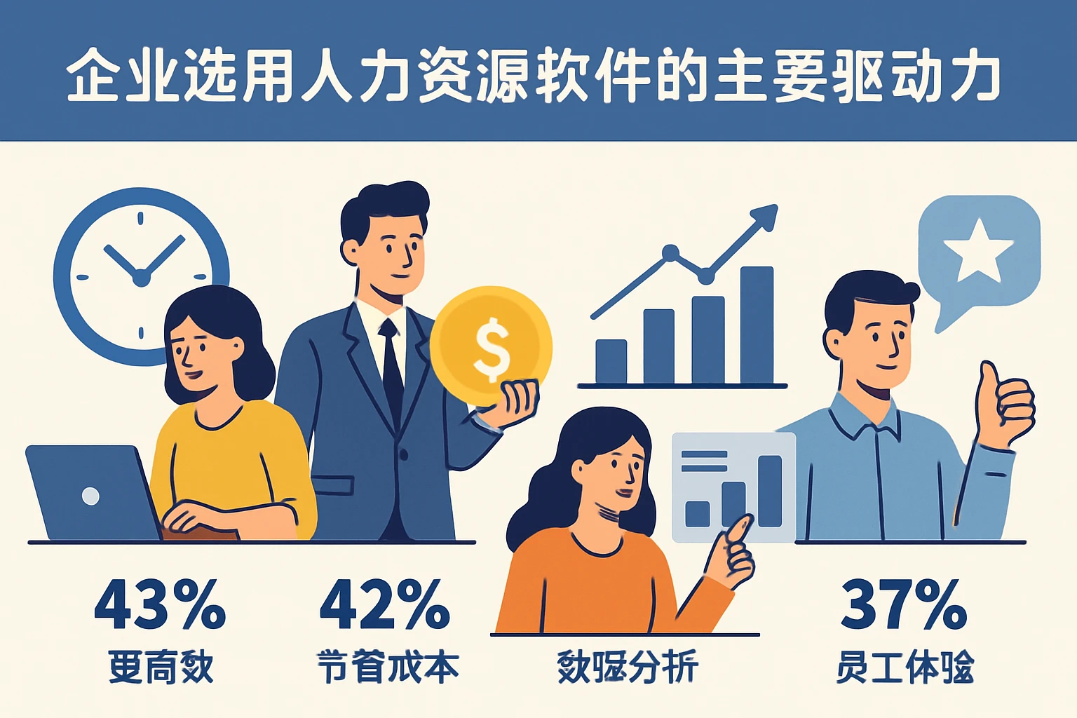 企业选用人力资源软件的主要驱动力