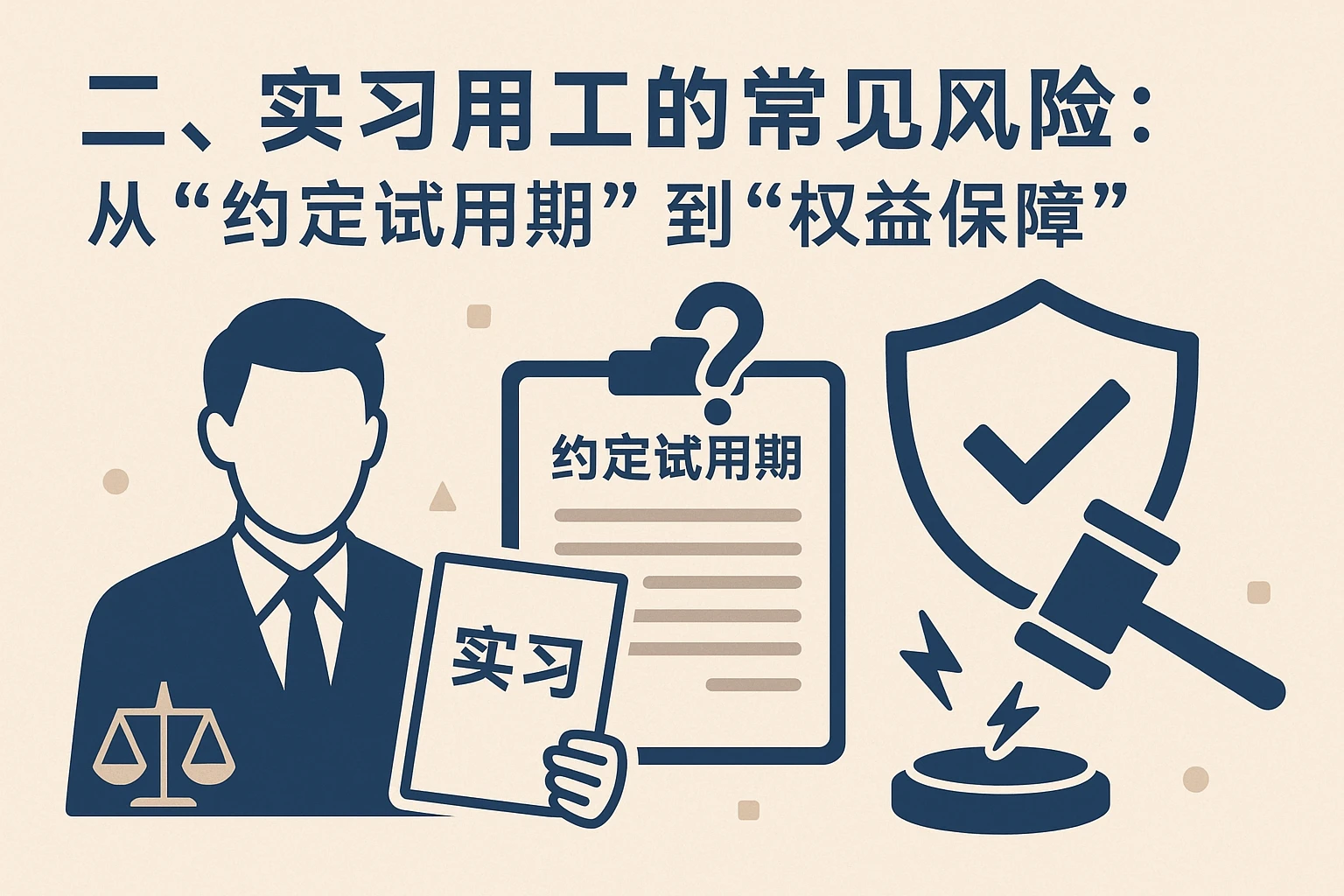 二、实习用工的常见风险：从“约定试用期”到“权益保障”
