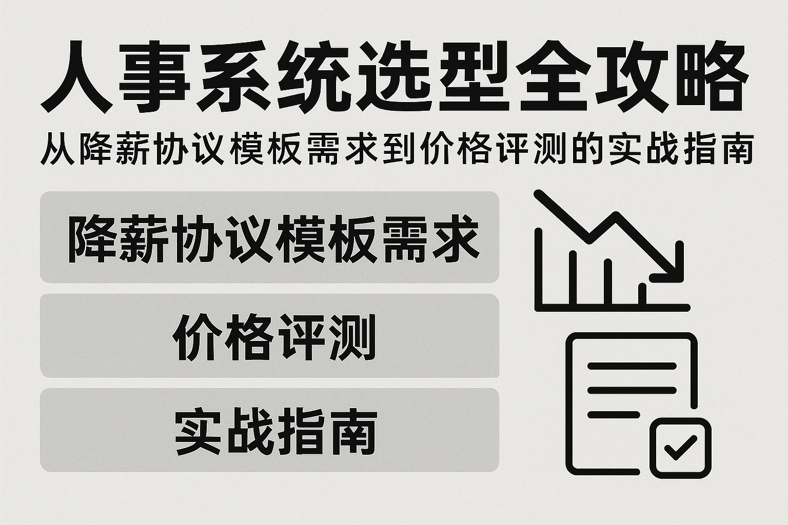 人事系统选型全攻略：从降薪协议模板需求到价格评测的实战指南