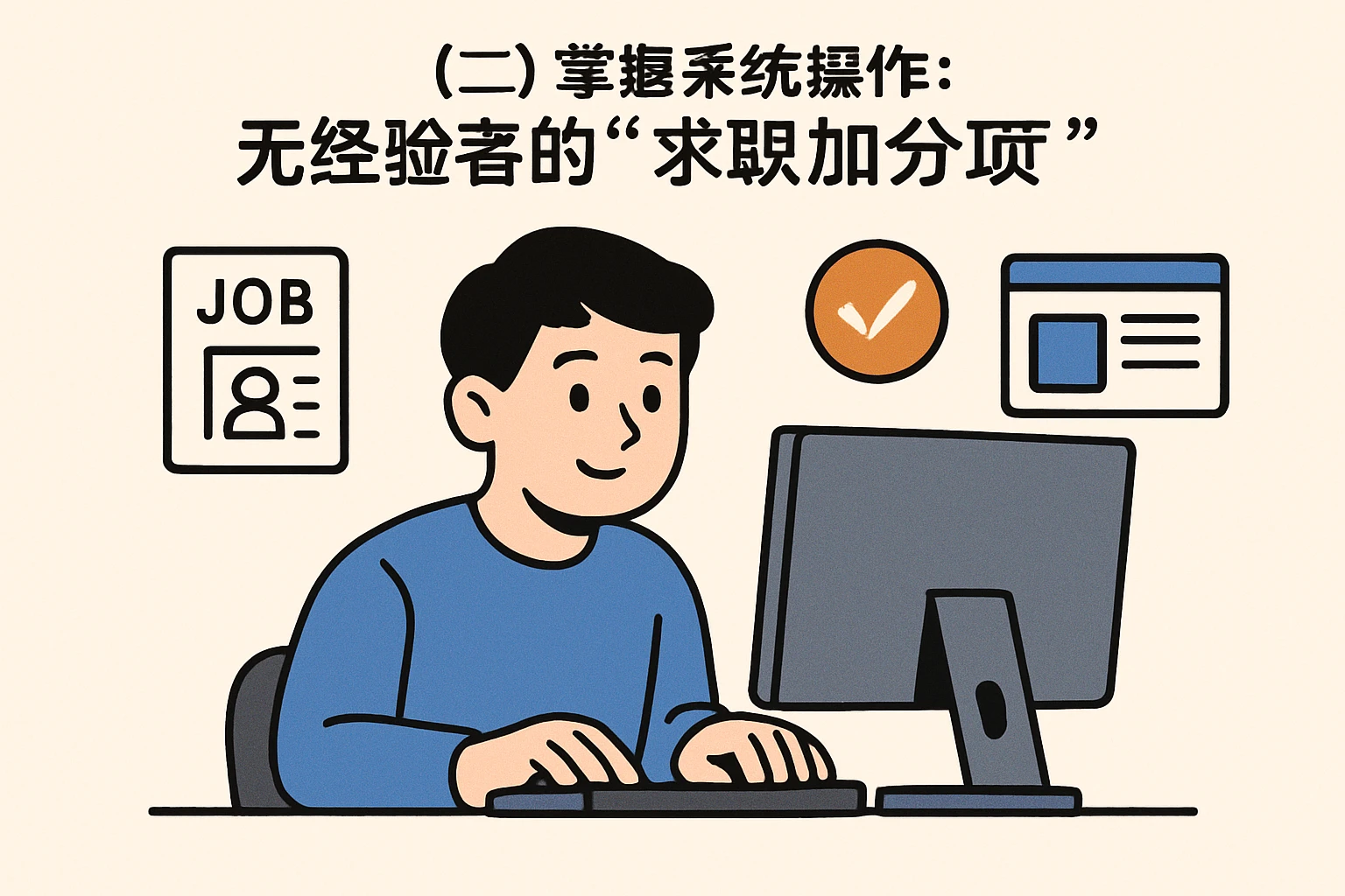 （二）掌握系统操作：无经验者的“求职加分项”