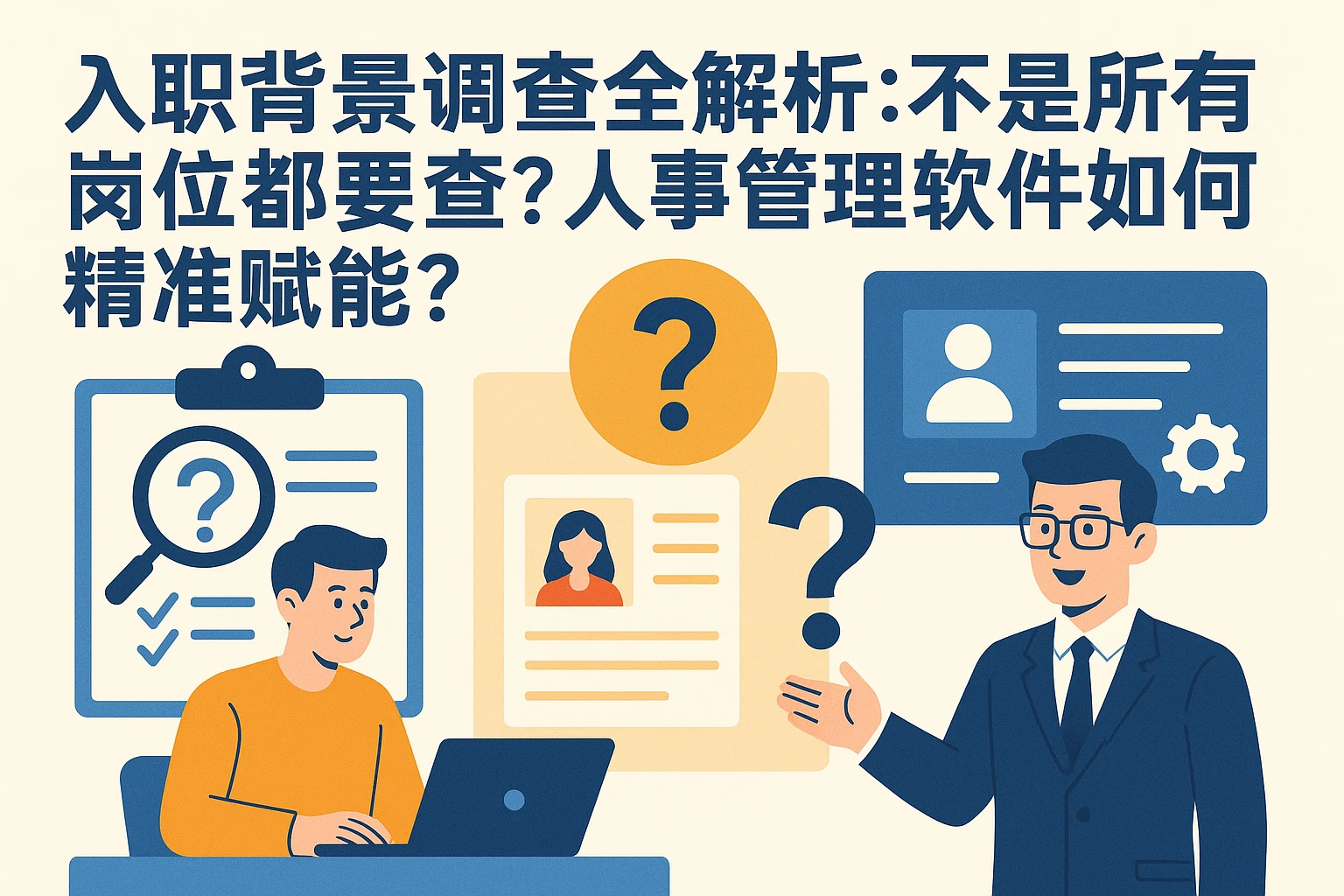 入职背景调查全解析：不是所有岗位都要查？人事管理软件如何精准赋能？