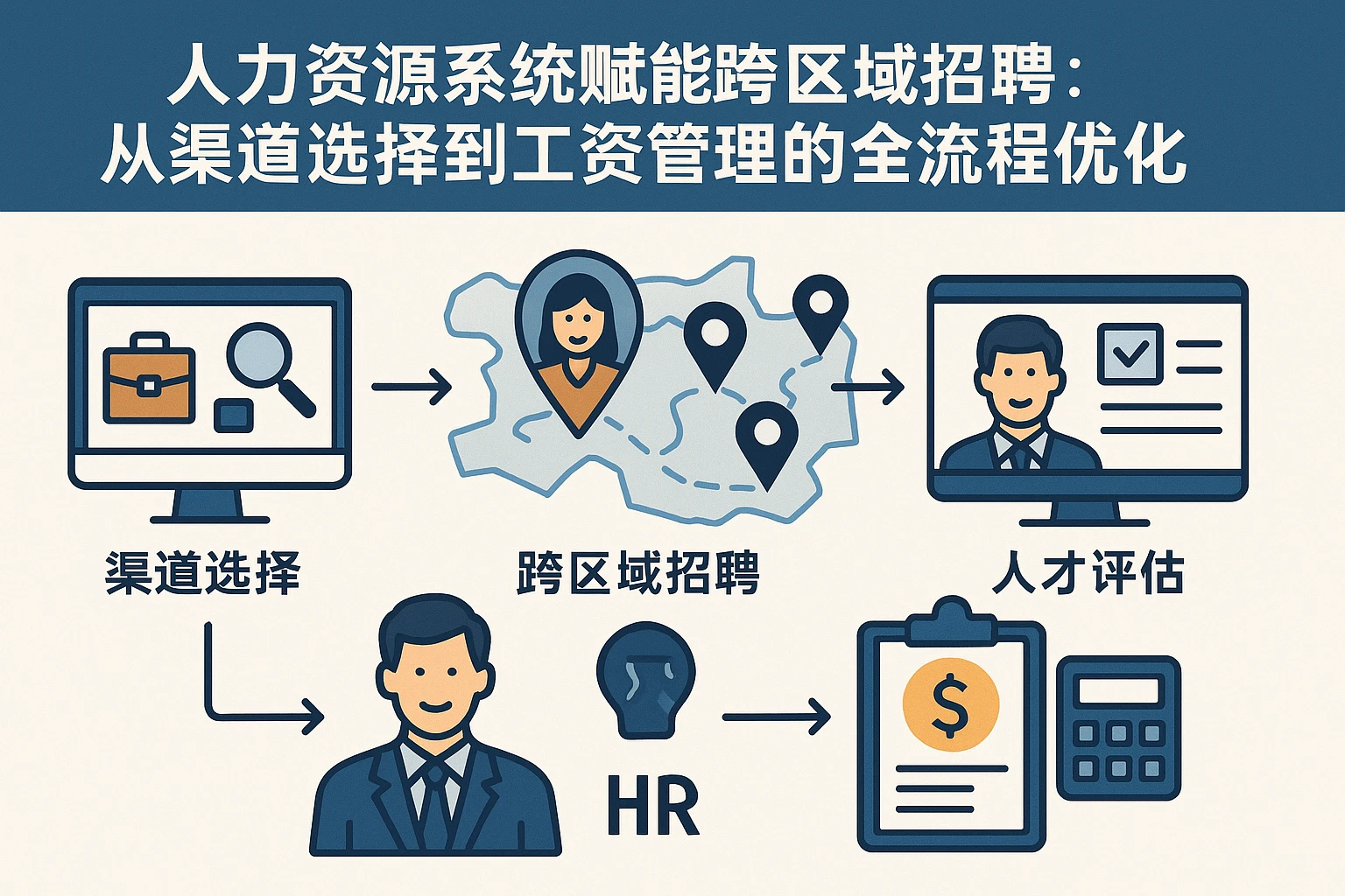 人力资源系统赋能跨区域招聘：从渠道选择到工资管理的全流程优化