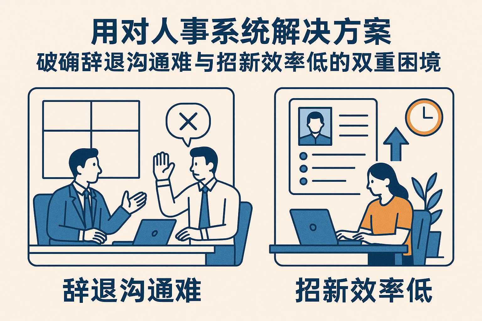 用对人事系统解决方案：破解辞退沟通难与招新效率低的双重困境