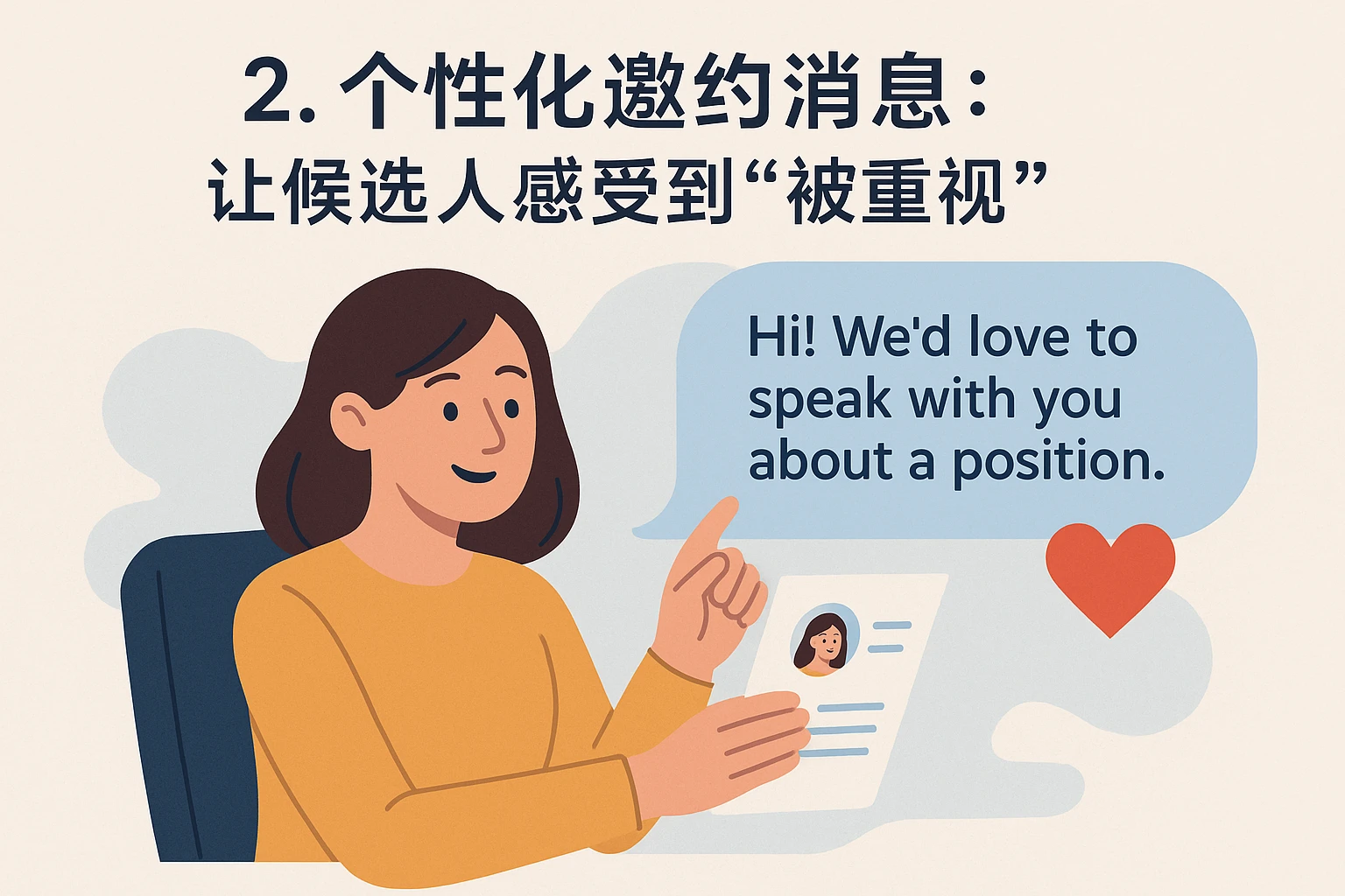 2. 个性化邀约消息：让候选人感受到“被重视”