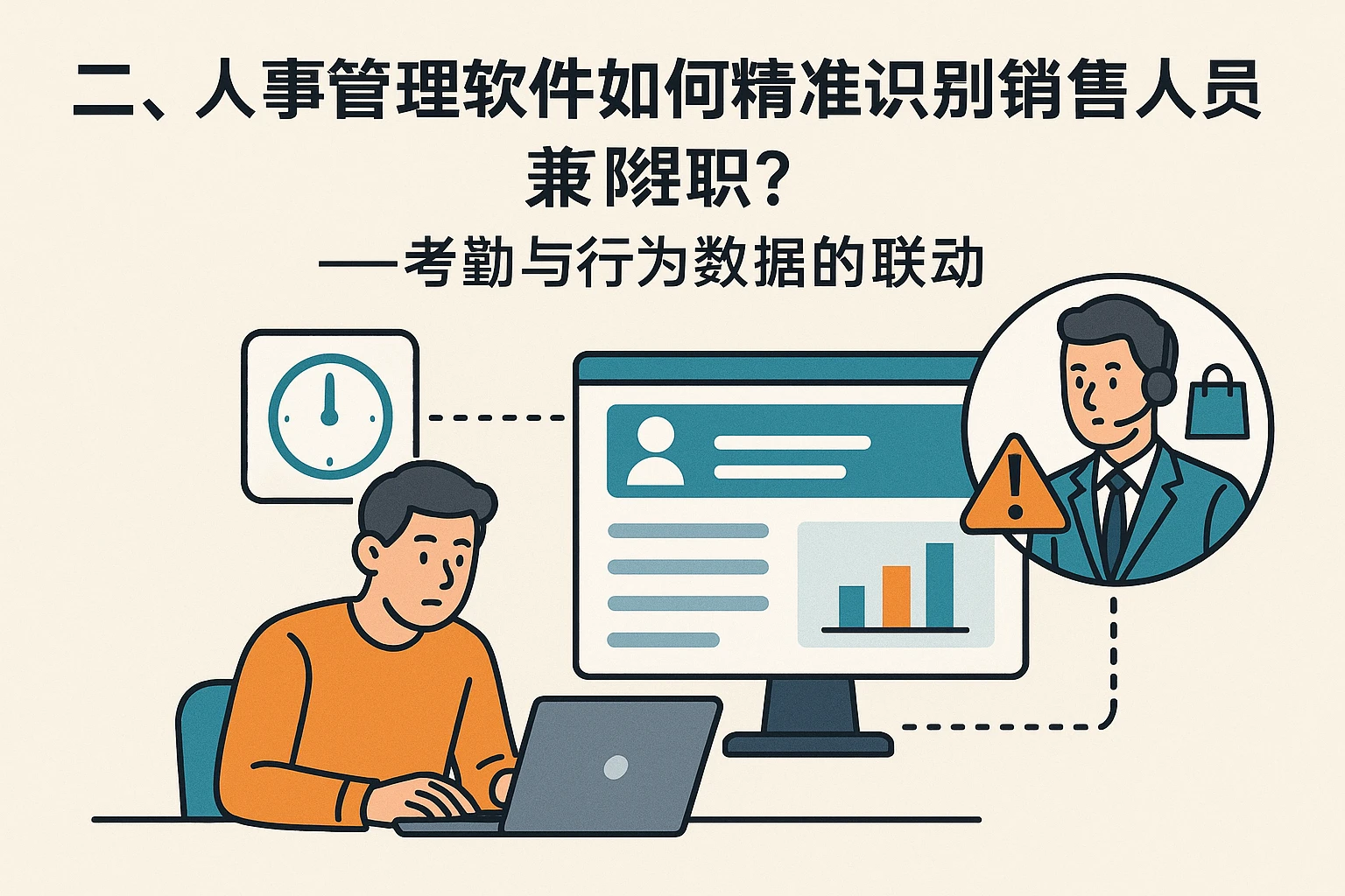 二、人事管理软件如何精准识别销售人员兼职？——考勤与行为数据的联动