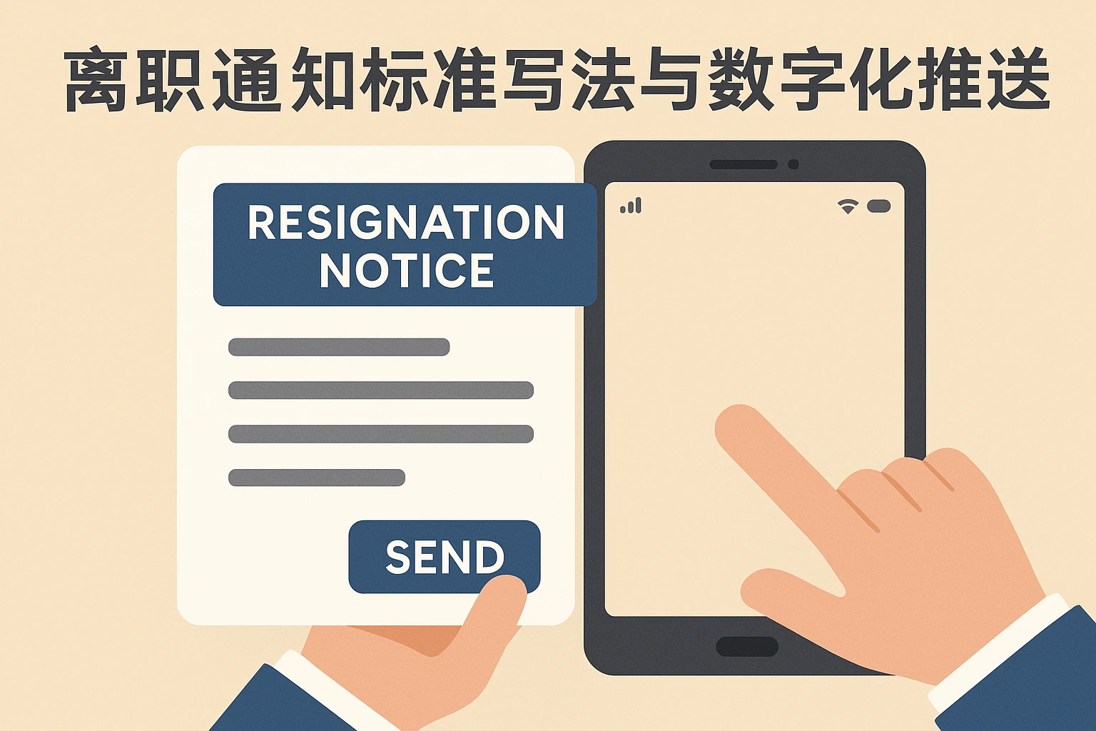离职通知标准写法与数字化推送