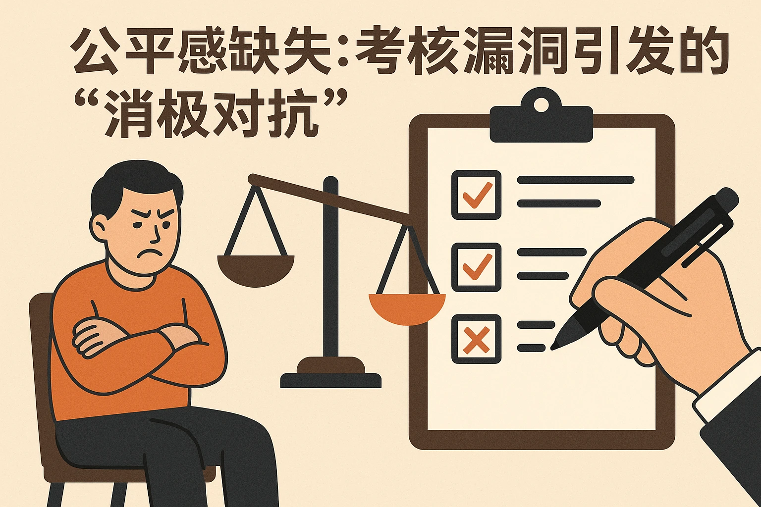 2. 公平感缺失：考核漏洞引发的“消极对抗”
