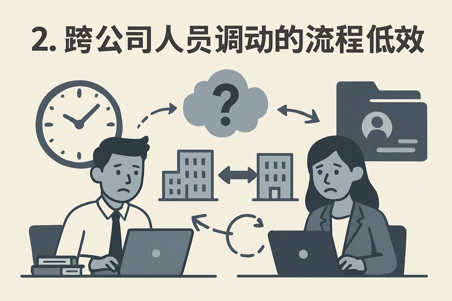 2. 跨公司人员调动的流程低效