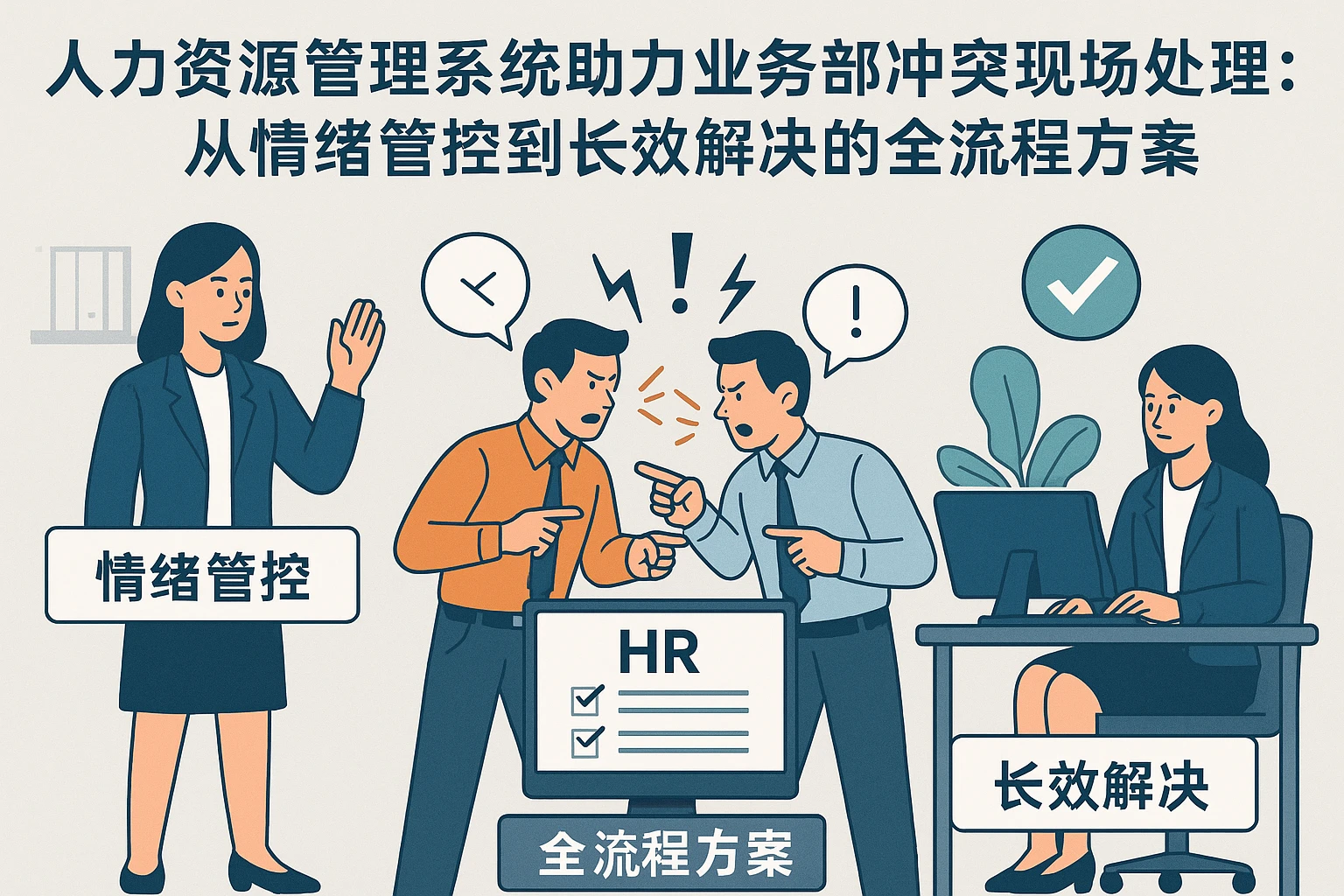 人力资源管理系统助力业务部冲突现场处理：从情绪管控到长效解决的全流程方案