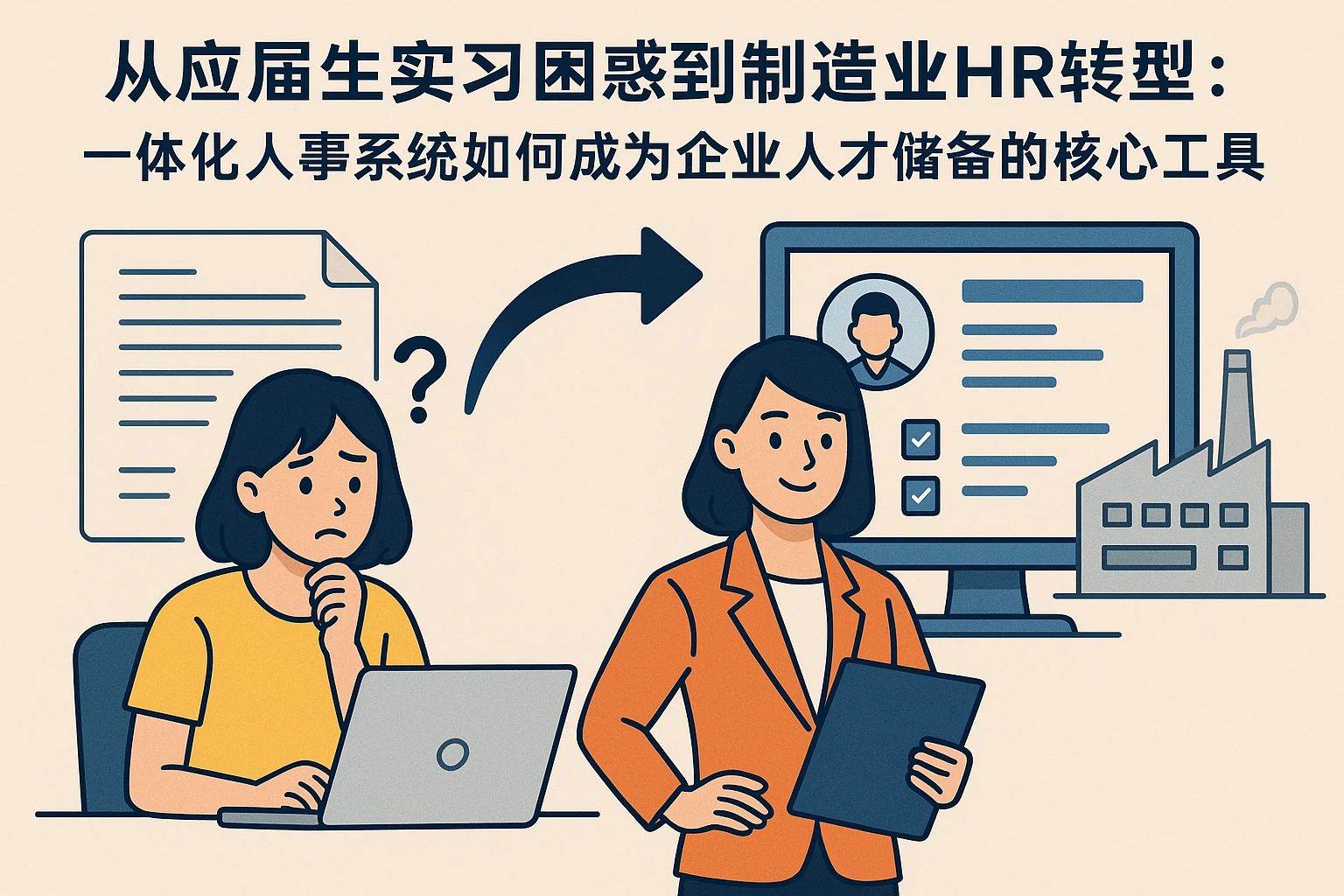 从应届生实习困惑到制造业HR转型：一体化人事系统如何成为企业人才储备的核心工具