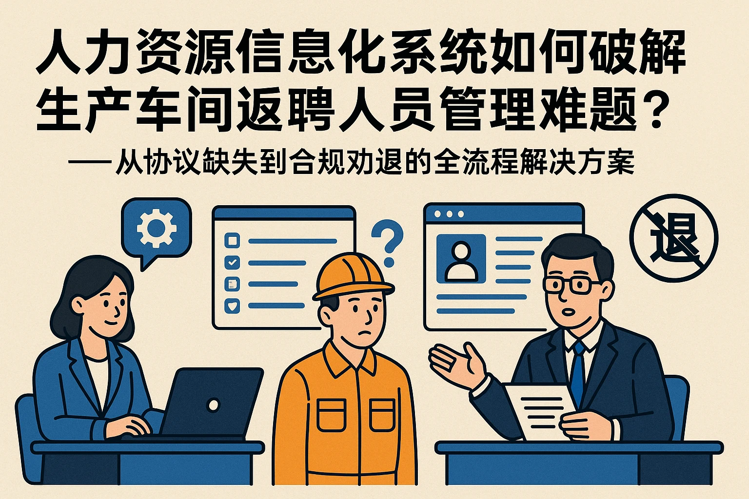 人力资源信息化系统如何破解生产车间返聘人员管理难题？——从协议缺失到合规劝退的全流程解决方案