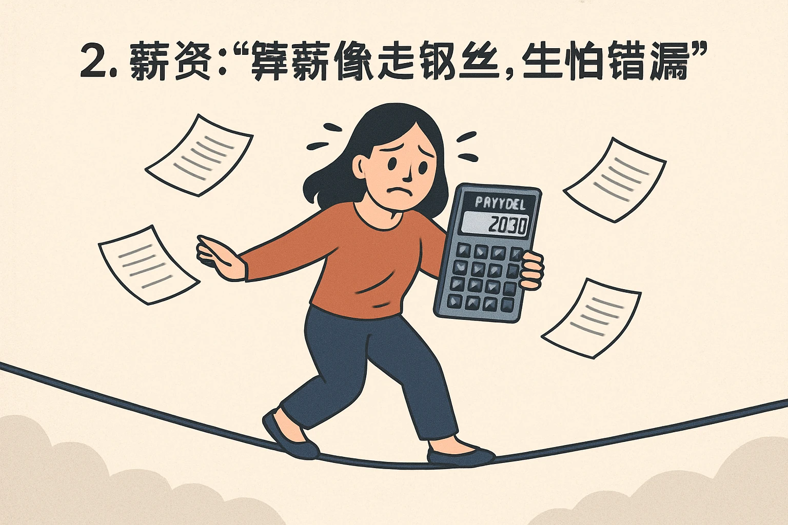 2. 薪资：“算薪像走钢丝，生怕错漏”